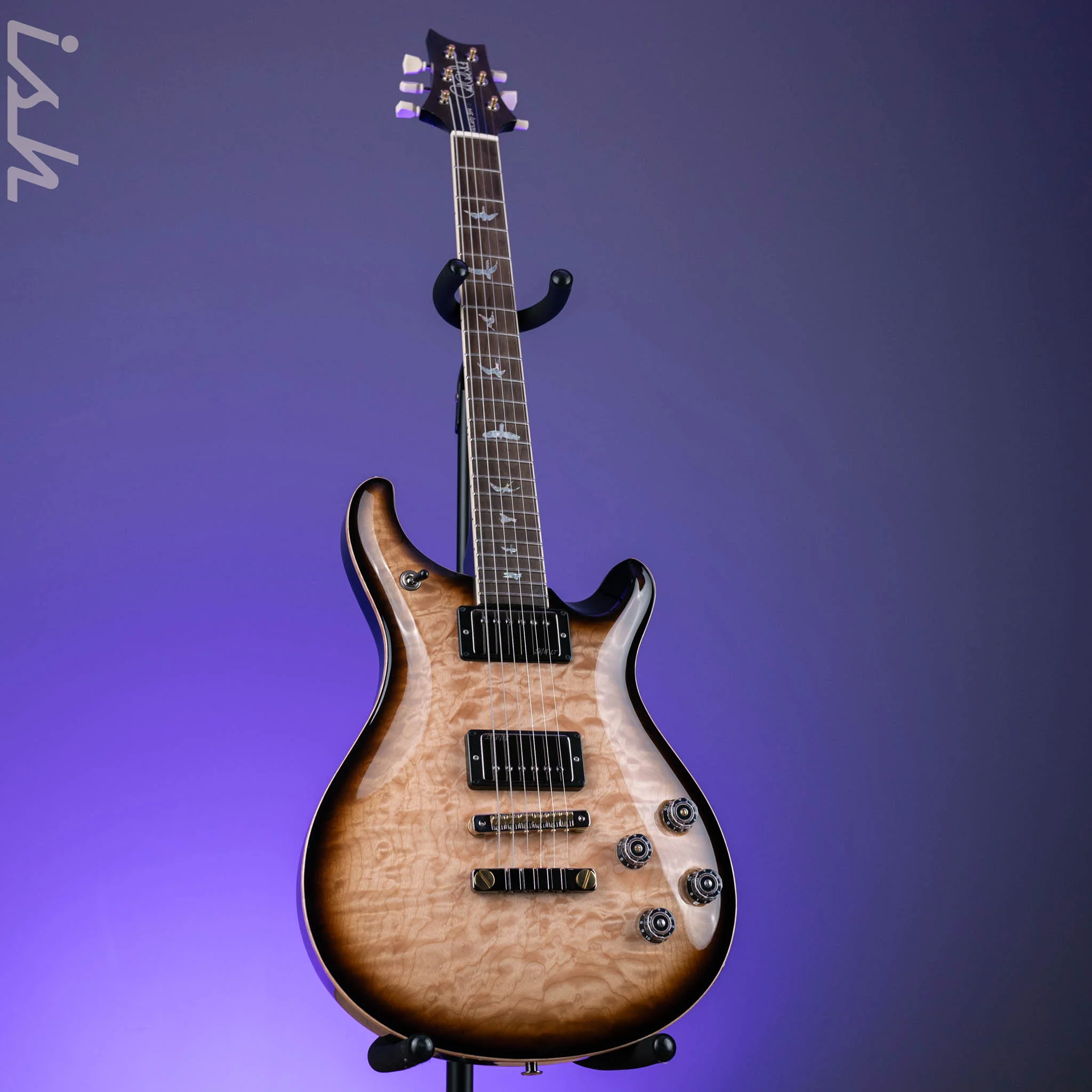 PRS McCarty 594 Wood Library 10-Top Natural w/ Black Smoked Wrap Burst - Image 2