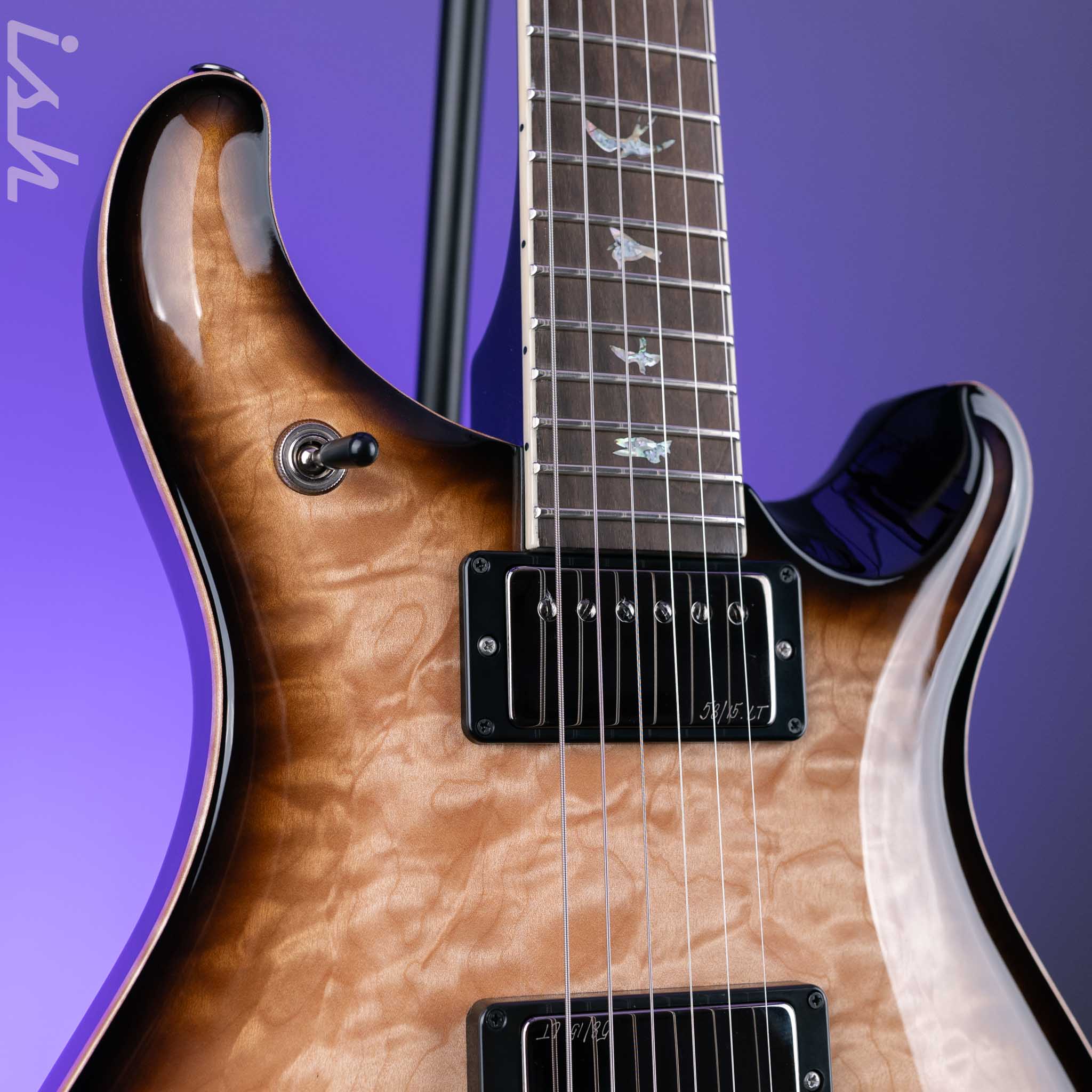 PRS McCarty 594 Wood Library 10-Top Natural w/ Black Smoked Wrap Burst - Image 3