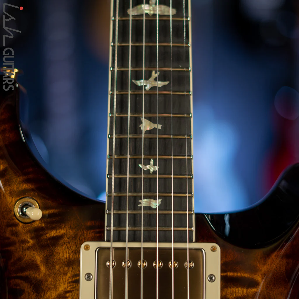 PRS McCarty 594 10 Top Quilt Black Gold Smoked Wrap - Image 5
