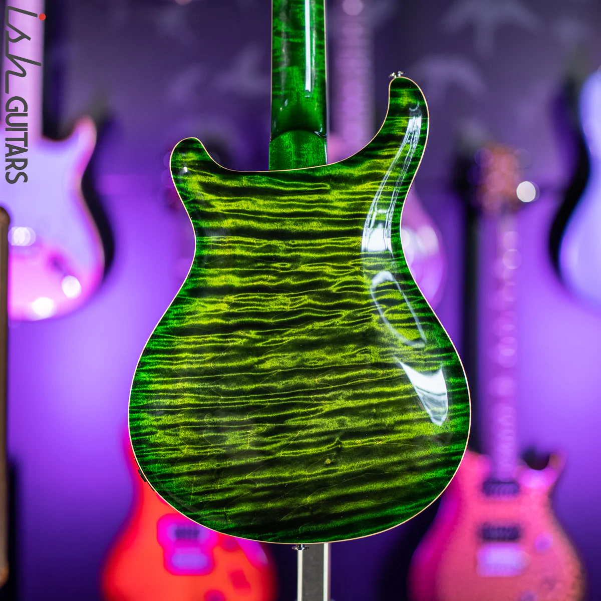 PRS McCarty 594 Hollowbody II Wood Library Jade Green Burst One-Piece Top & Back! - Image 9