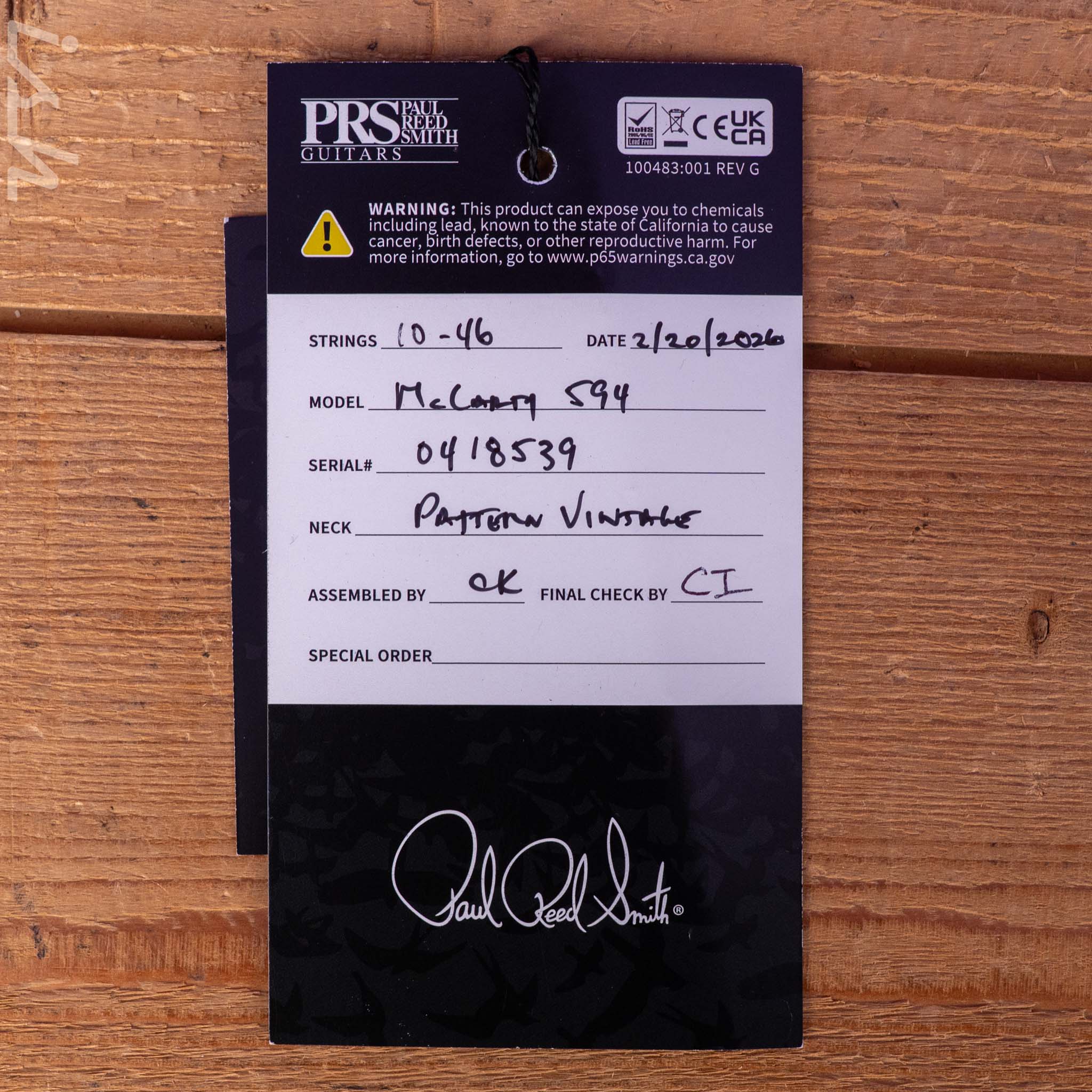 PRS McCarty 594 Pearl White Sparkle Sprayer's Choice - Image 14
