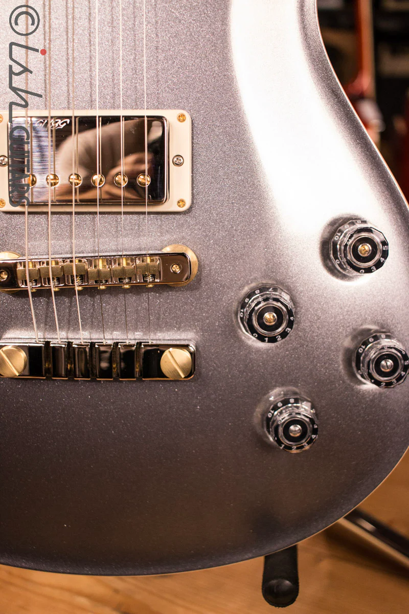 PRS McCarty 594 CUSTOM Platinum Metallic Top Natural Korina Body Flamed Neck - Image 3