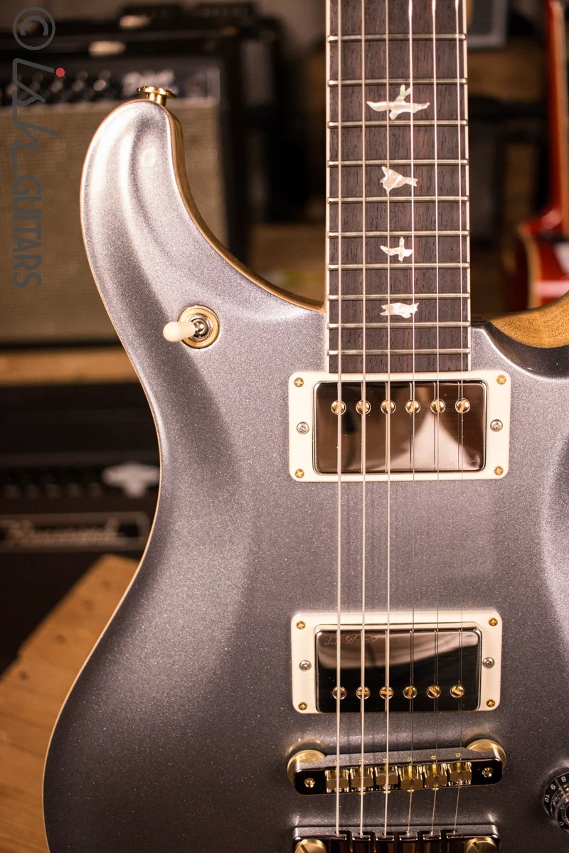 PRS McCarty 594 CUSTOM Platinum Metallic Top Natural Korina Body Flamed Neck - Image 4