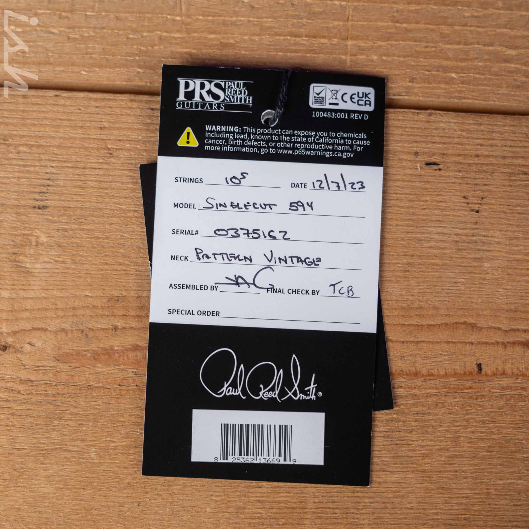 PRS McCarty 594 Singlecut Electric Guitar Gold Top - Image 11