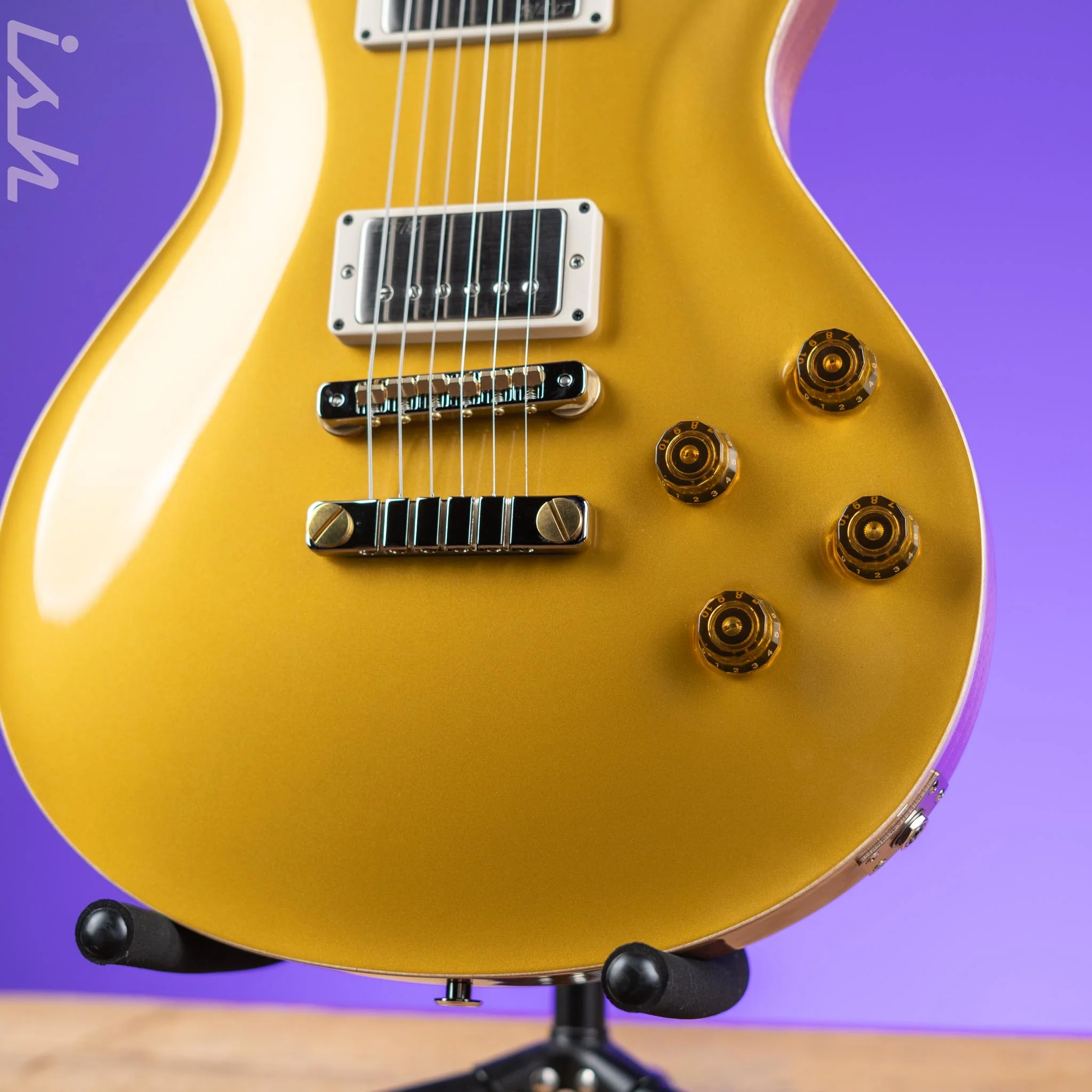 PRS McCarty 594 Singlecut Electric Guitar Gold Top - Image 4
