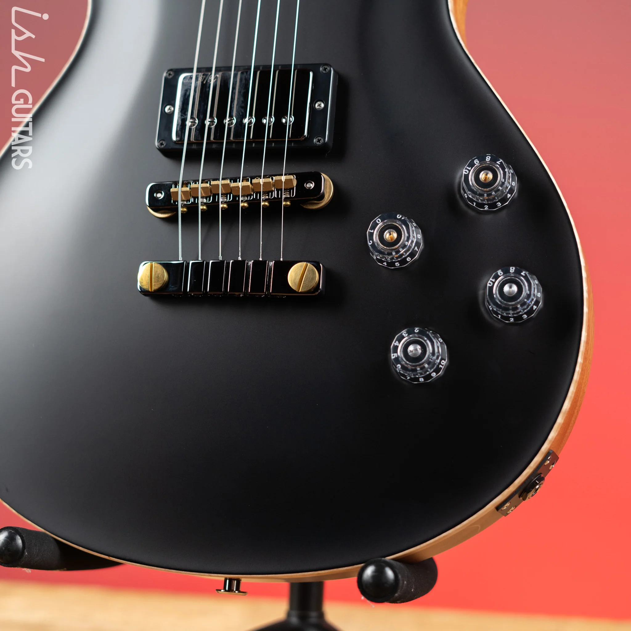 PRS McCarty 594 Singlecut Wood Library Brazilian Rosewood Fretboard Black Satin - Image 4
