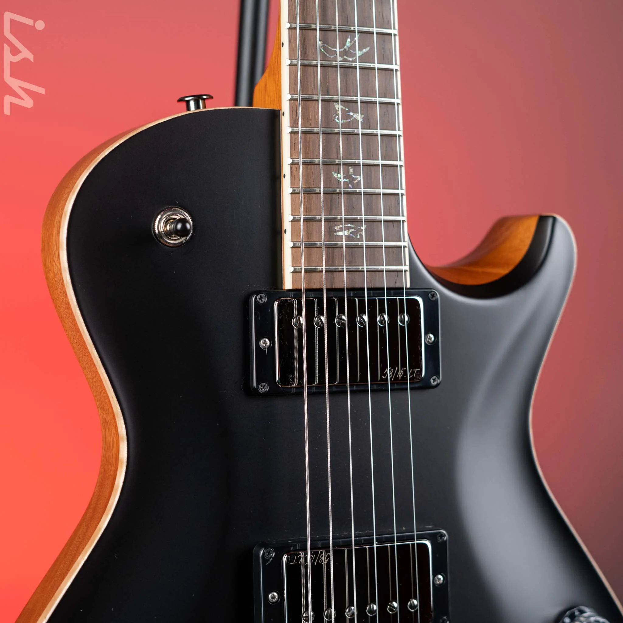 PRS McCarty 594 Singlecut Wood Library Brazilian Rosewood Fretboard Black Satin - Image 3