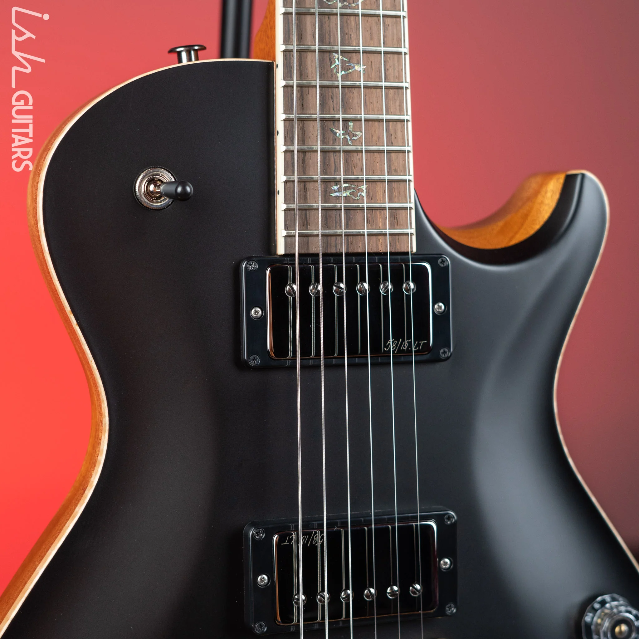 PRS McCarty 594 Singlecut Wood Library Brazilian Rosewood Fretboard Black Satin - Image 3