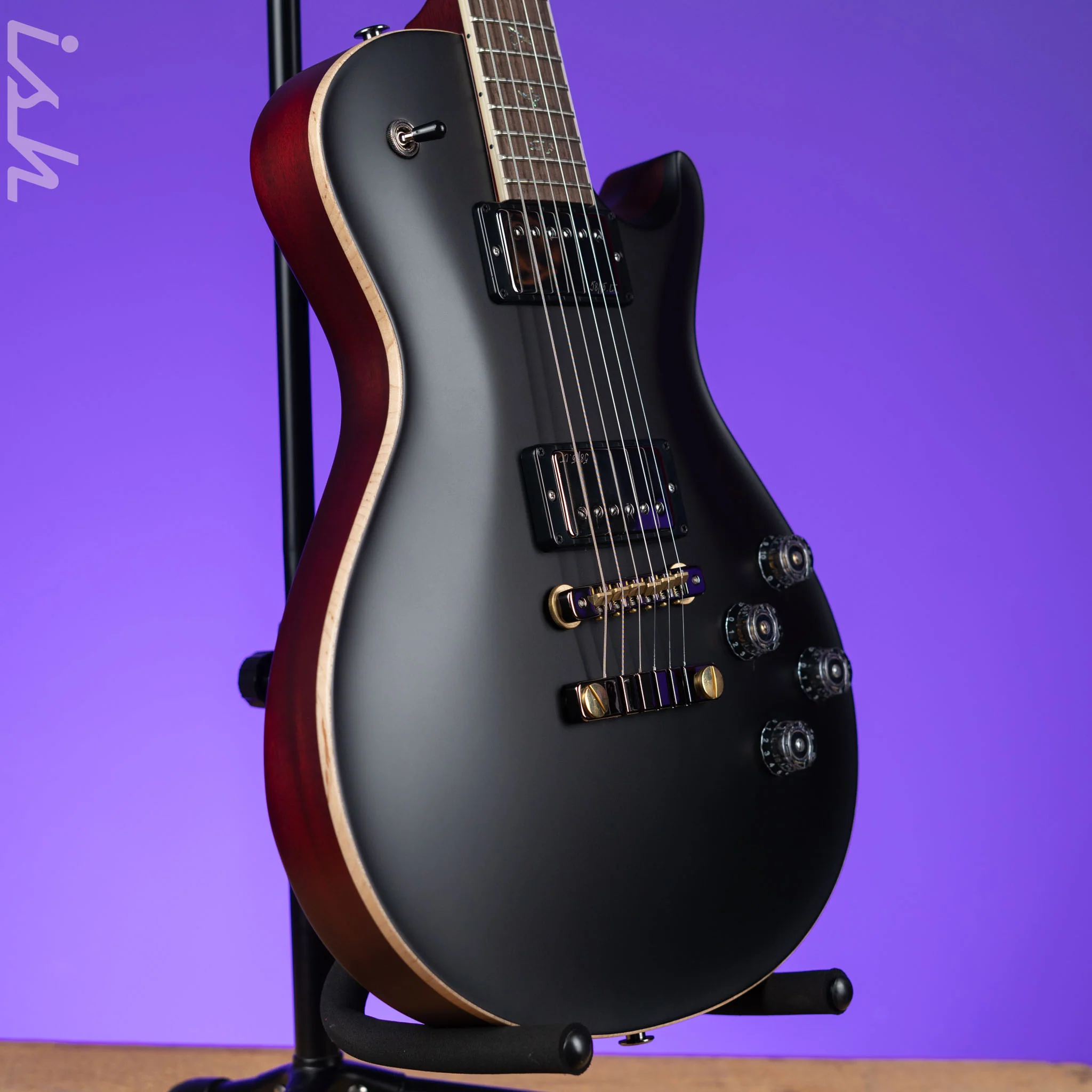 PRS McCarty 594 Singlecut Wood Library Brazilian Rosewood Fretboard Black Satin - Image 5
