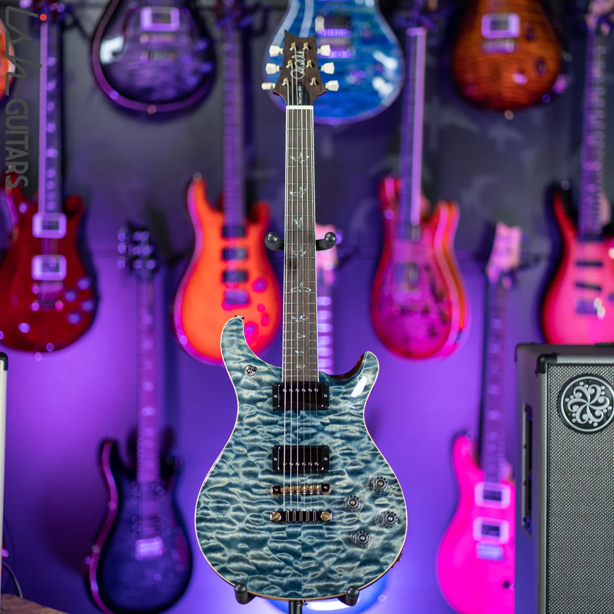 PRS McCarty 594 Wood Library Faded Whale Blue 10 Top Quilt - Image 2