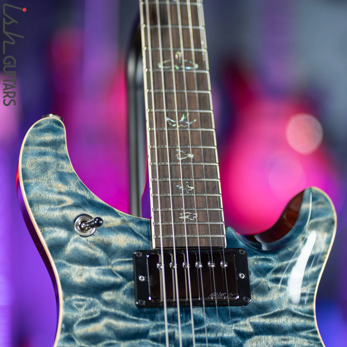 PRS McCarty 594 Wood Library Faded Whale Blue 10 Top Quilt - Image 5