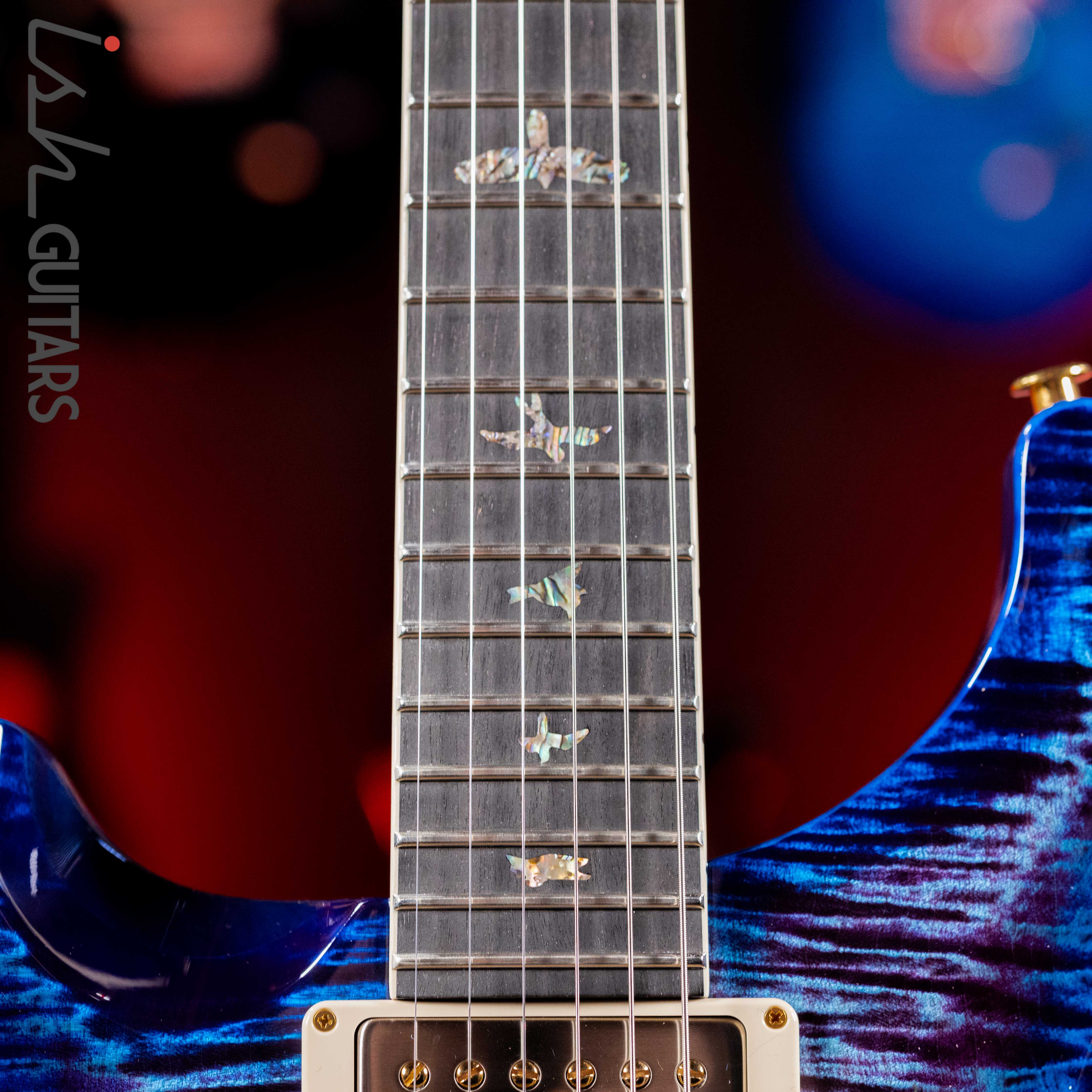 PRS McCarty Lefty Wood Library Violet Blue Burst Artist Flame Maple - Image 6