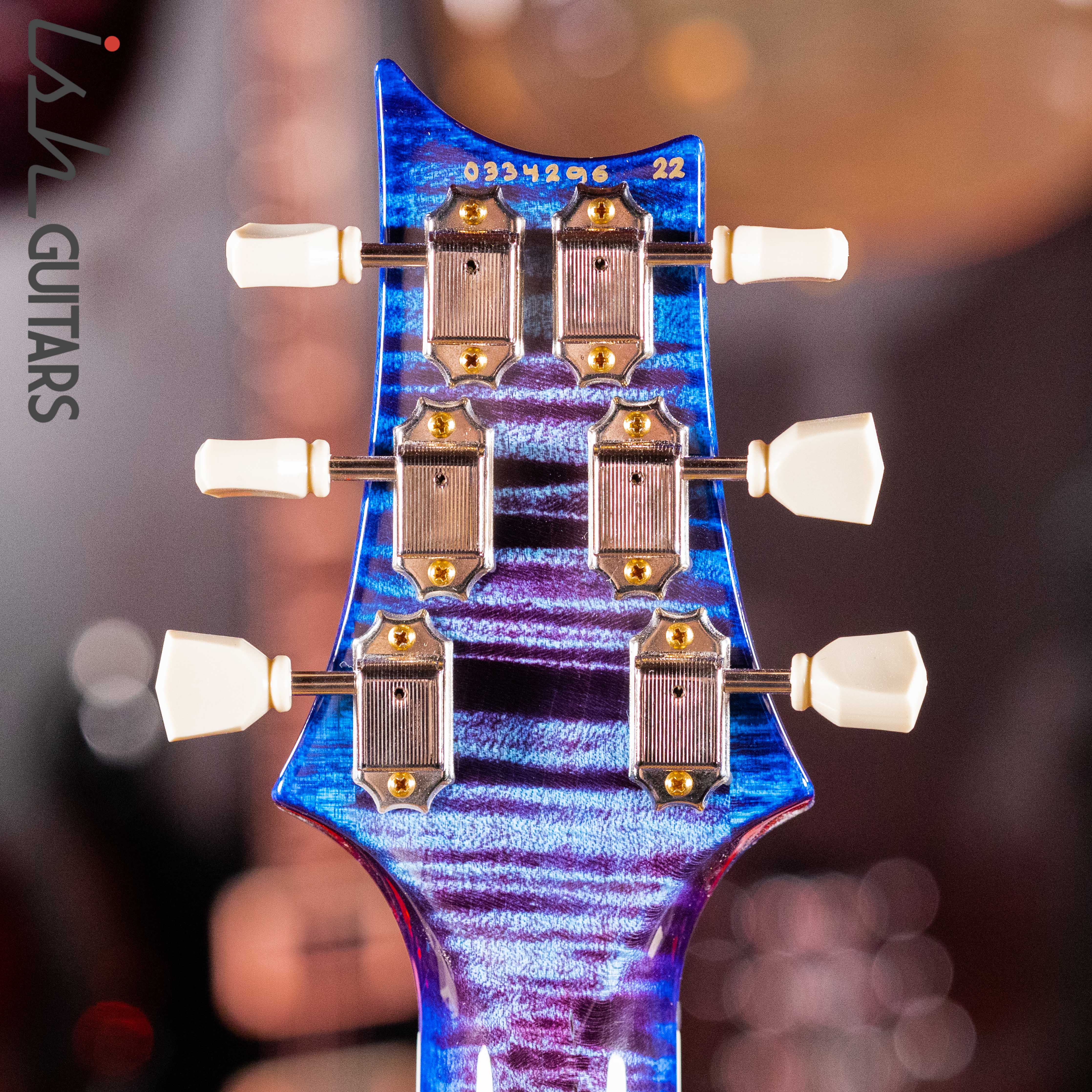 PRS McCarty Lefty Wood Library Violet Blue Burst Artist Flame Maple - Image 9