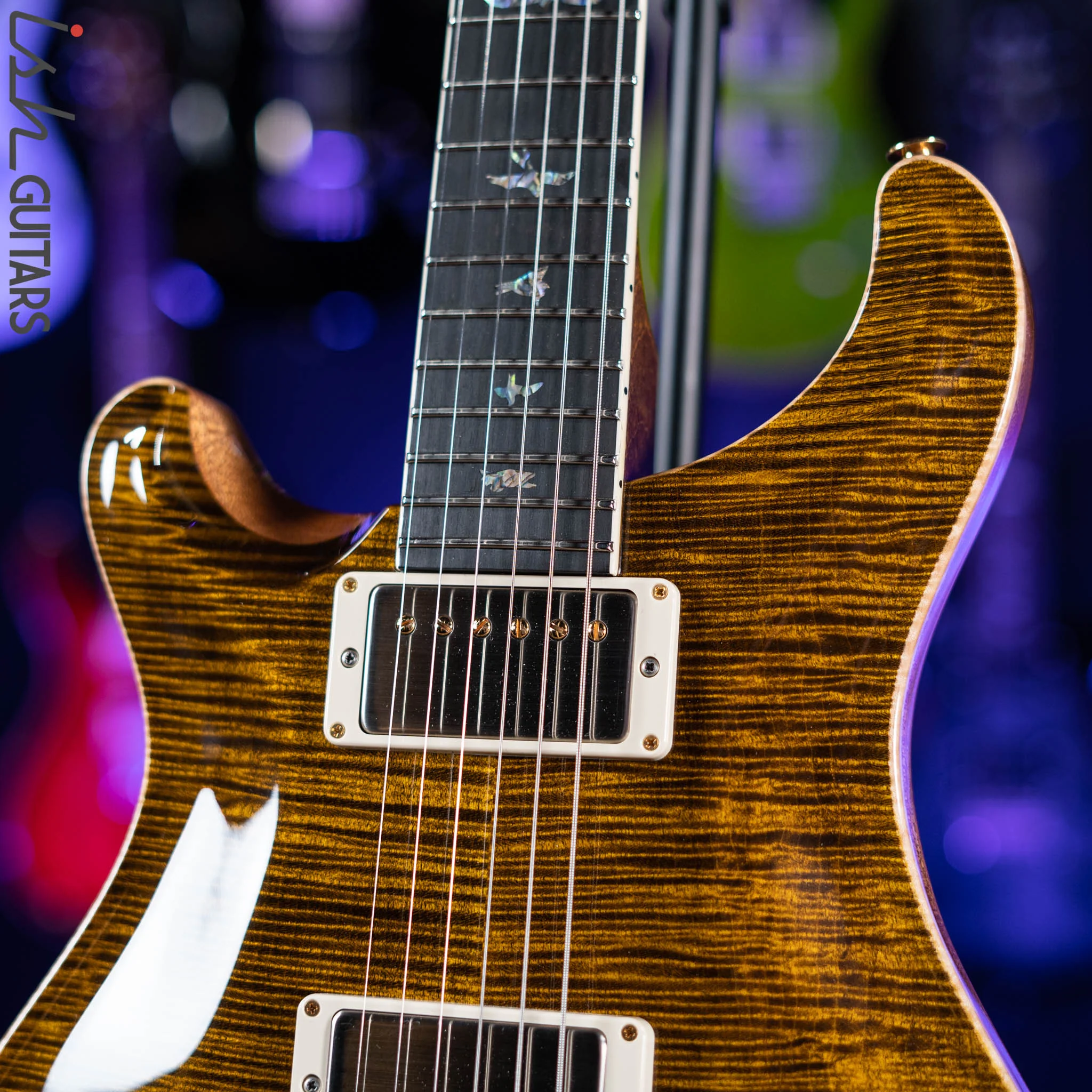 PRS McCarty Lefty Wood Library Yellow Tiger Artist Flame Maple - Image 3