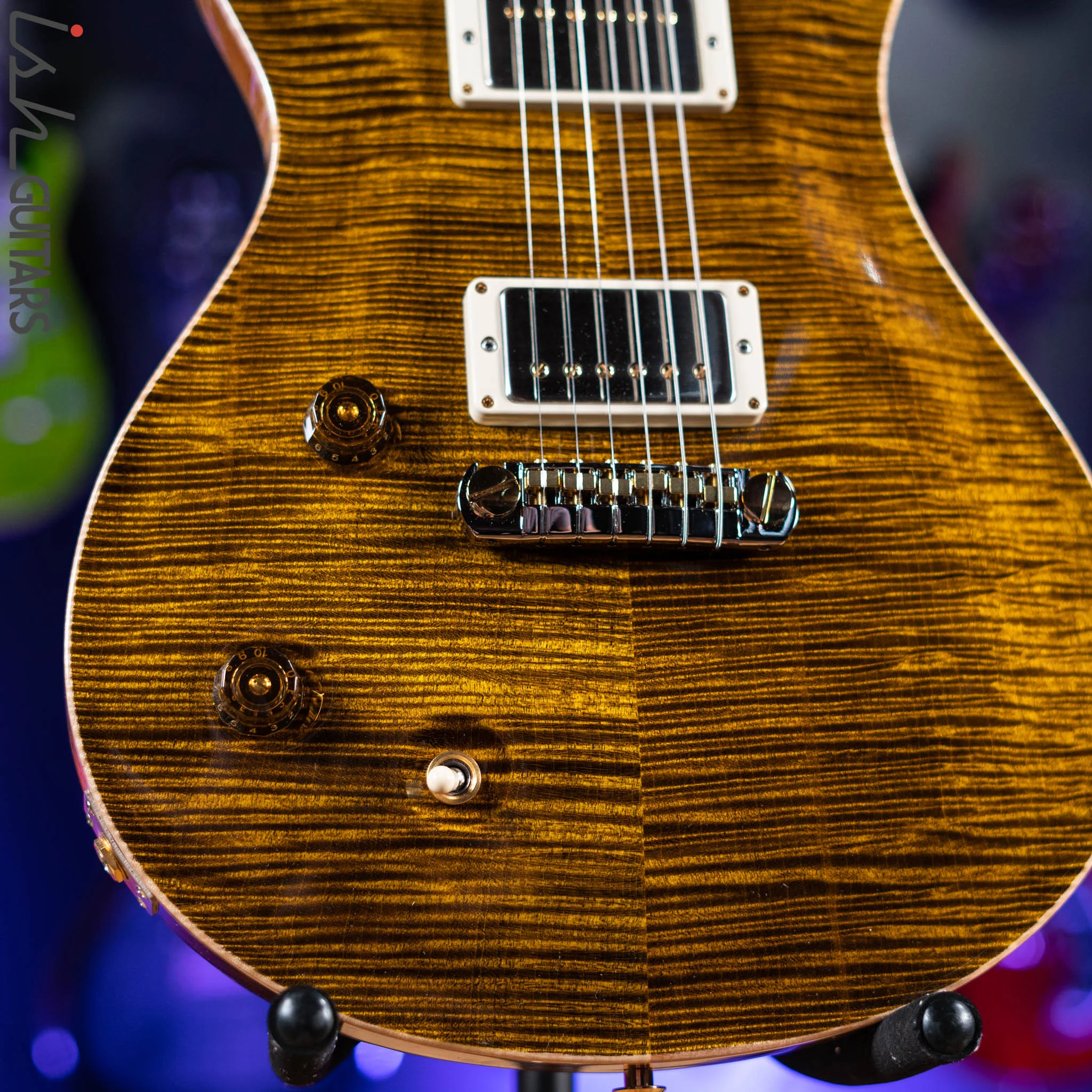 PRS McCarty Lefty Wood Library Yellow Tiger Artist Flame Maple - Image 4