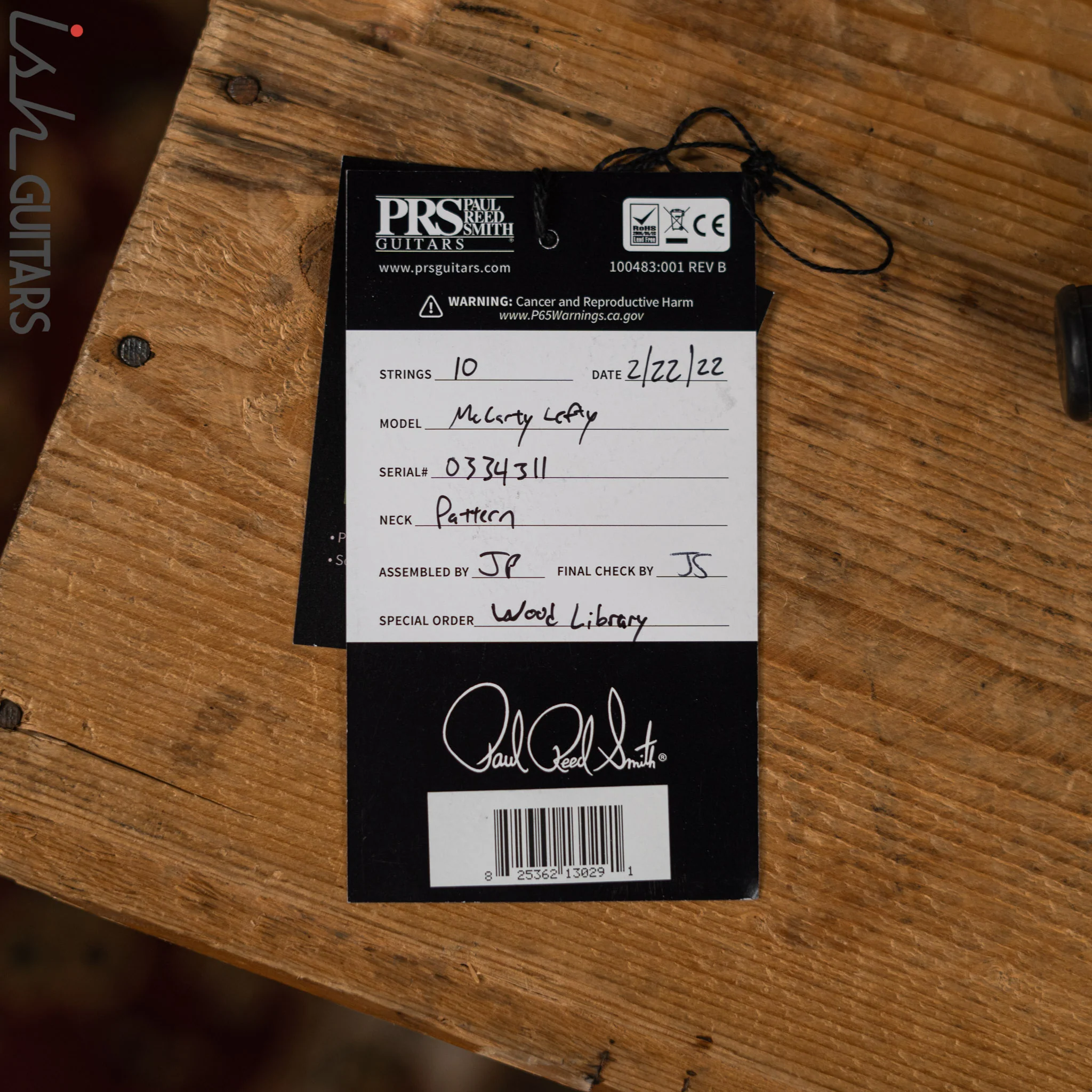 PRS McCarty Lefty Wood Library Faded Blue Jean w/ Blue Burst 10 Top Flame Maple - Image 13