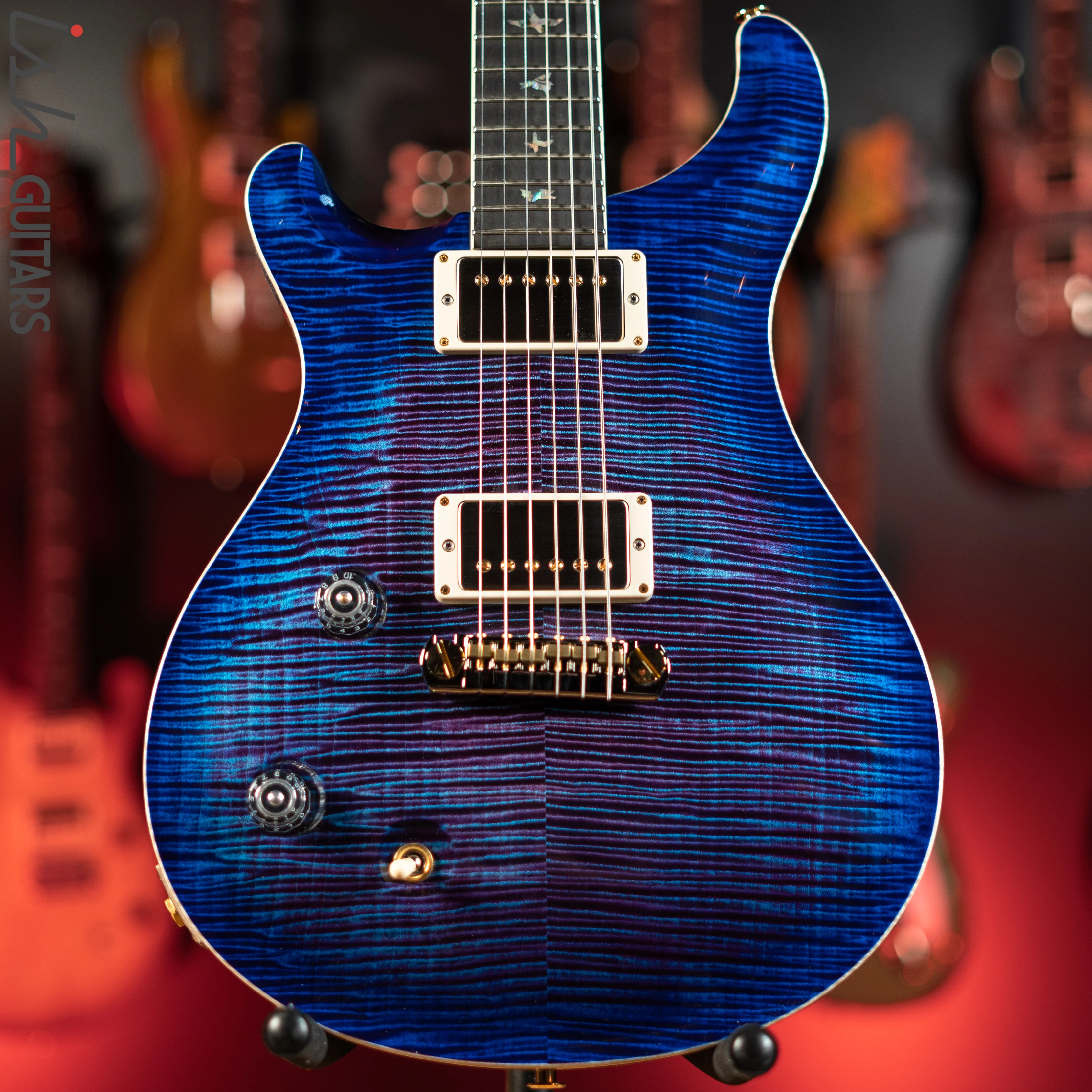 PRS McCarty Lefty Wood Library Violet Purple Burst 10 Top Flame Maple