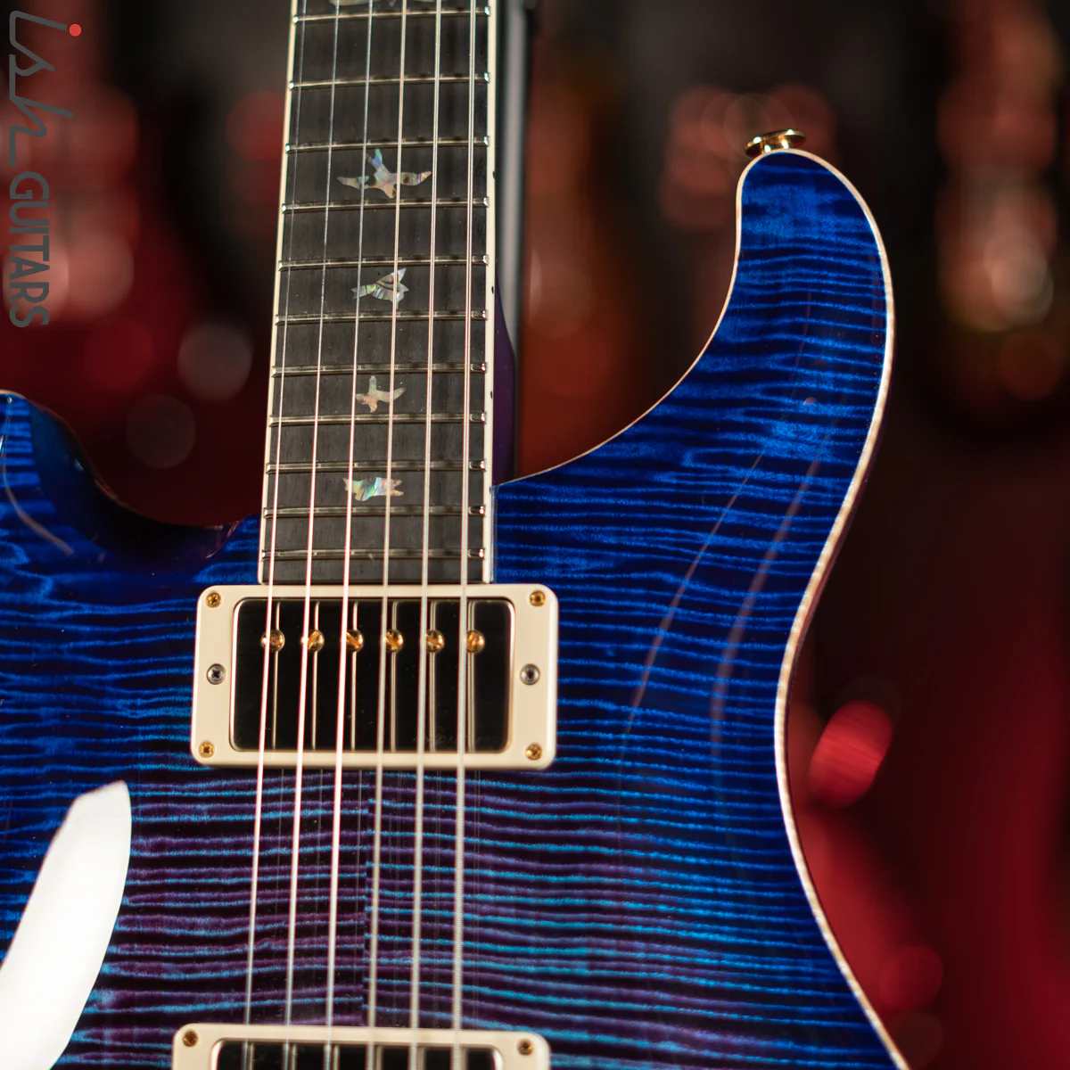 PRS McCarty Lefty Wood Library Violet Purple Burst 10 Top Flame Maple - Image 3