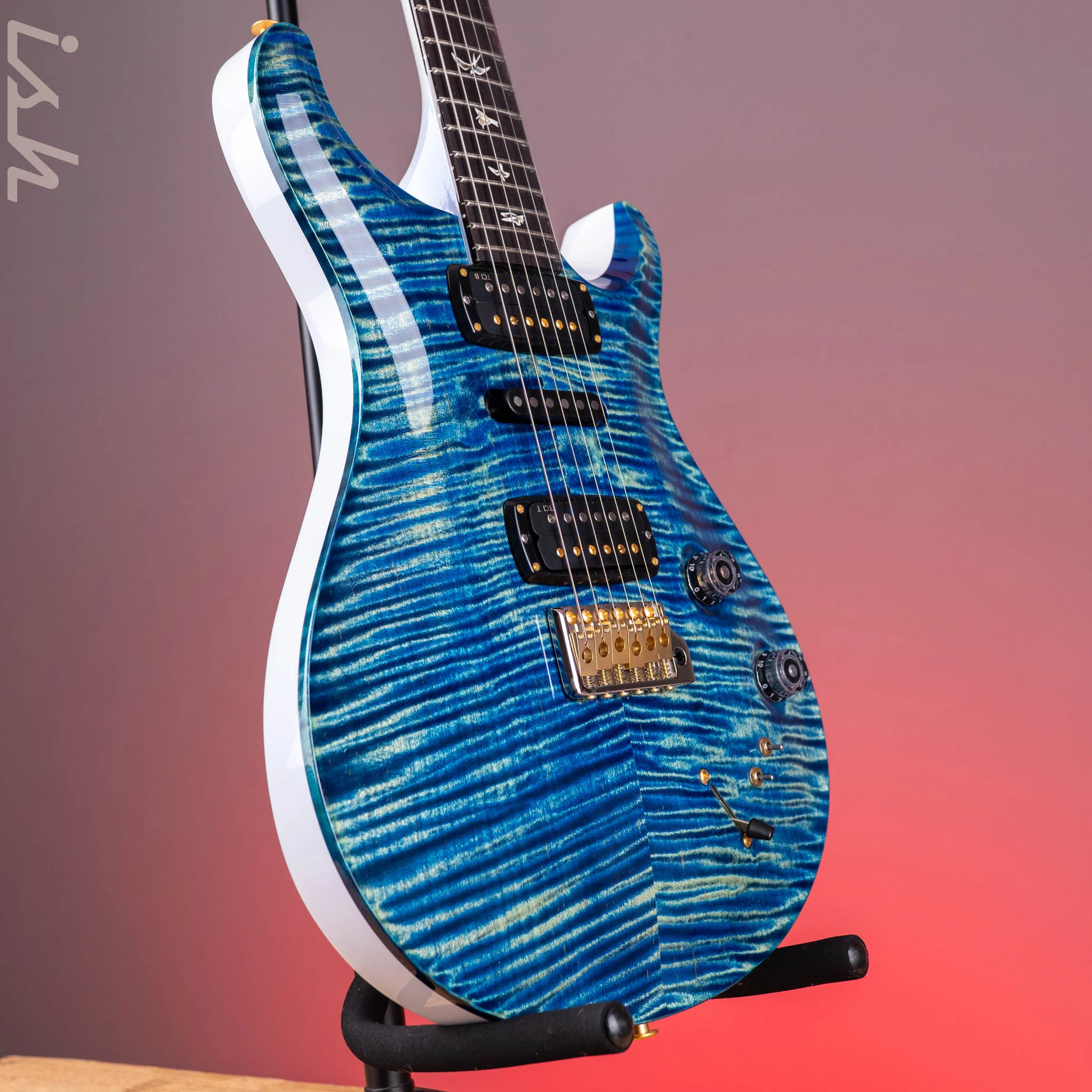 PRS Modern Eagle V 10-Top River Blue Pearl Back - Image 3
