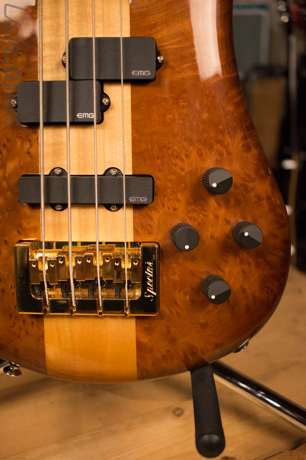 Used Spector NS-2 NAMM 2017 Solid Redwood Burl Lightweight 7.5lb - Image 4