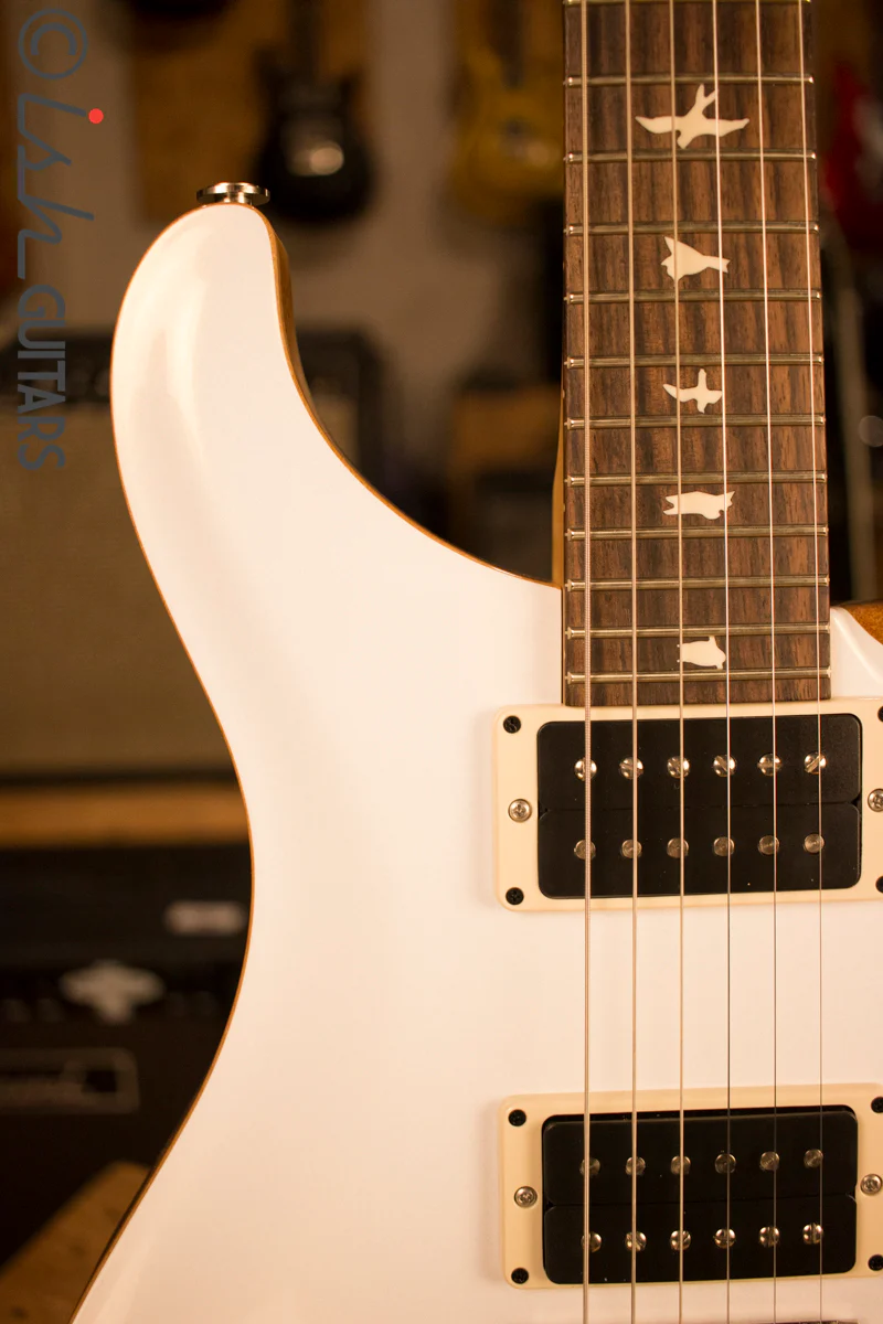 PRS Paul Reed Smith CE24 CUSTOM Color Pearl White Natural Back - Image 3