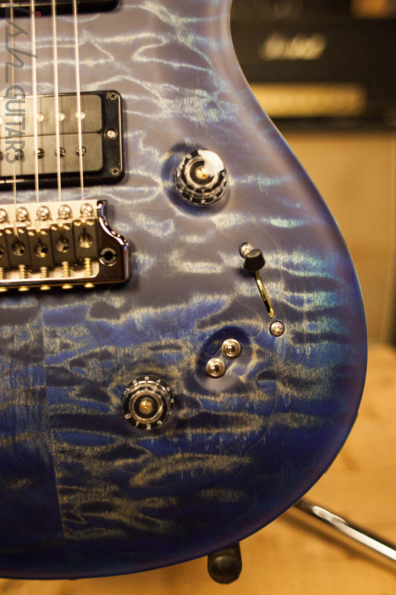 PRS Paul Reed Smith Custom 24-08 Wood Library 10 Top Faded Blue Burst Swamp Ash Back - Image 4