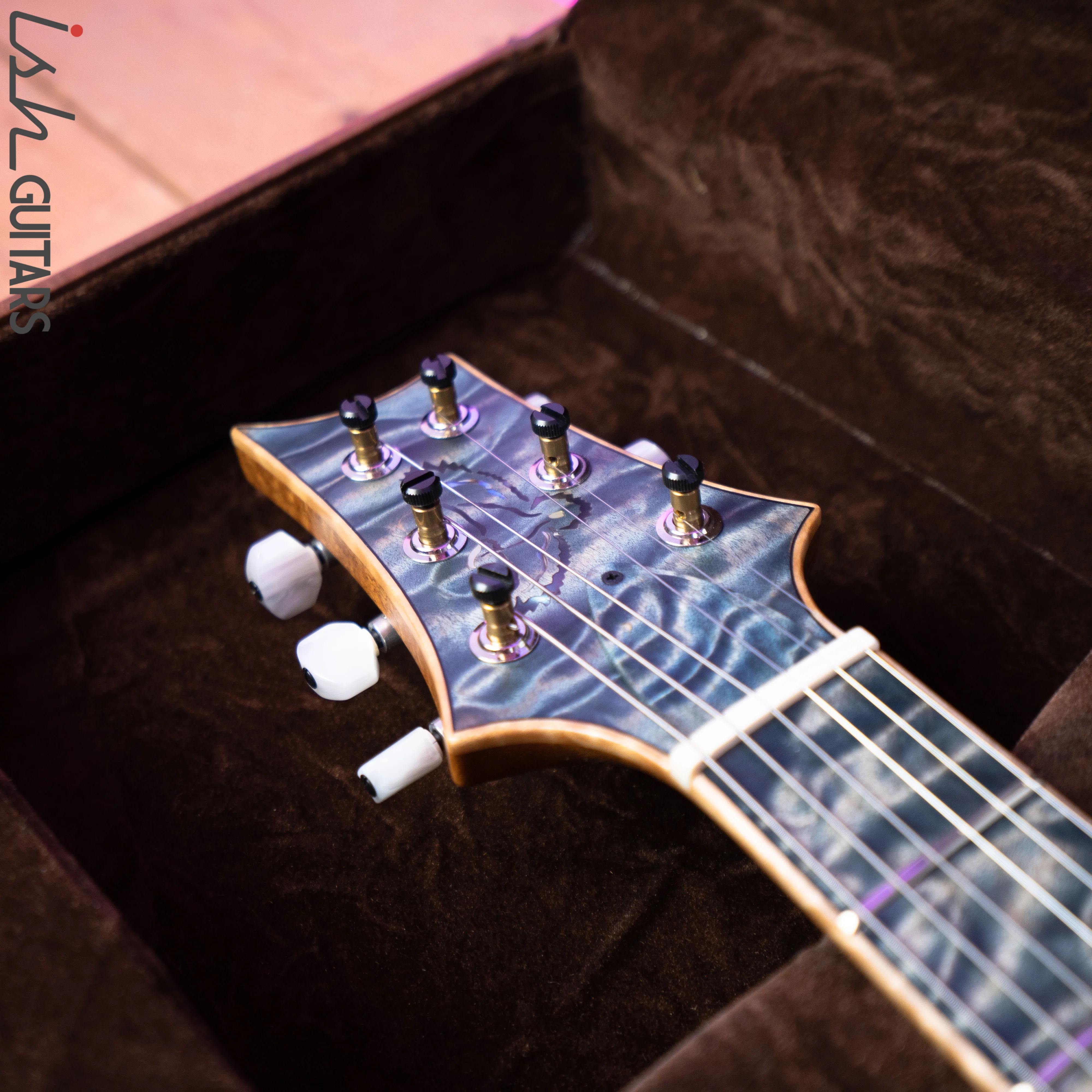 PRS Paul Reed Smith Private Stock 408 Semi Hollow Poplar Burl Triple Faded Indigo - Image 23