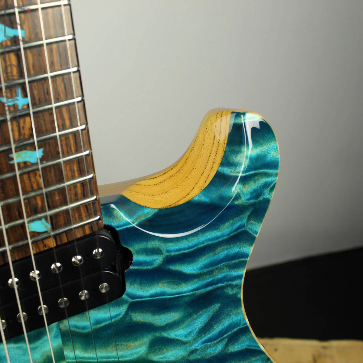 PRS Paul Reed Smith Private Stock Custom 24 Multi-Scale Quilted Maple Double Faded Aquamarine Glow - Image 5