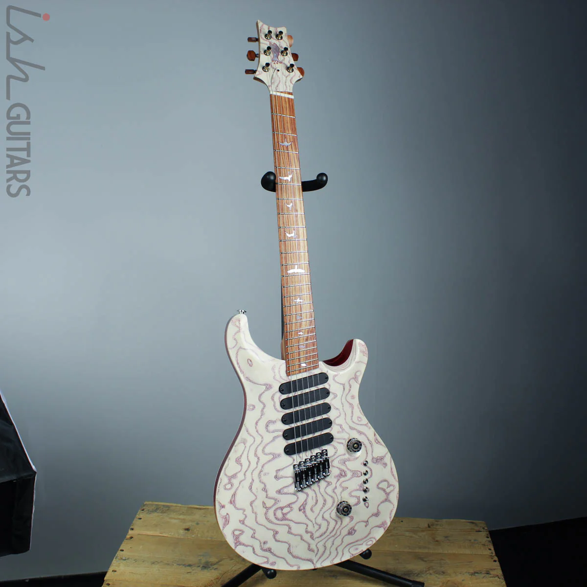 PRS Paul Reed Smith Private Stock Custom 24 Multi-Scale Figured Swamp Ash White Wash Red Grainfiller - Image 2