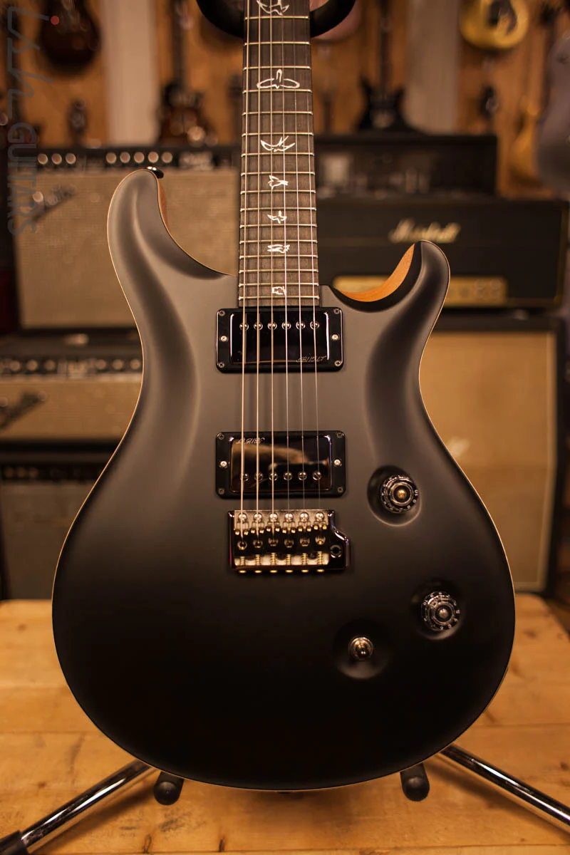PRS Paul Reed Smith Wood Library Custom 24 Black Natural Back