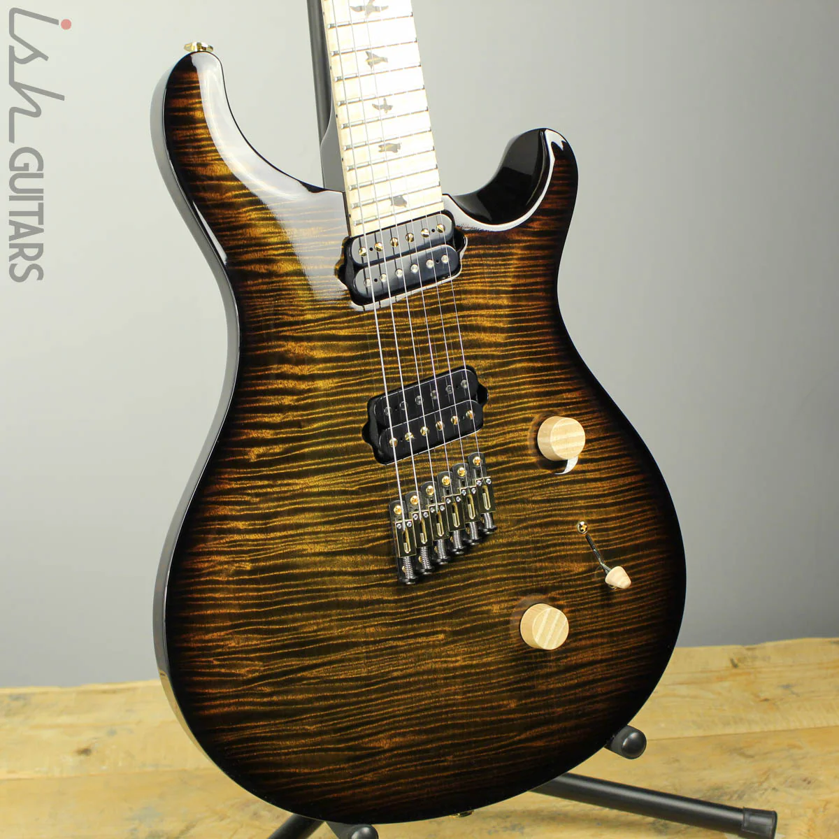 PRS Private Stock Multi Scale Custom 24 Tiger Eye Smoked Burst 1 Piece Maple Body