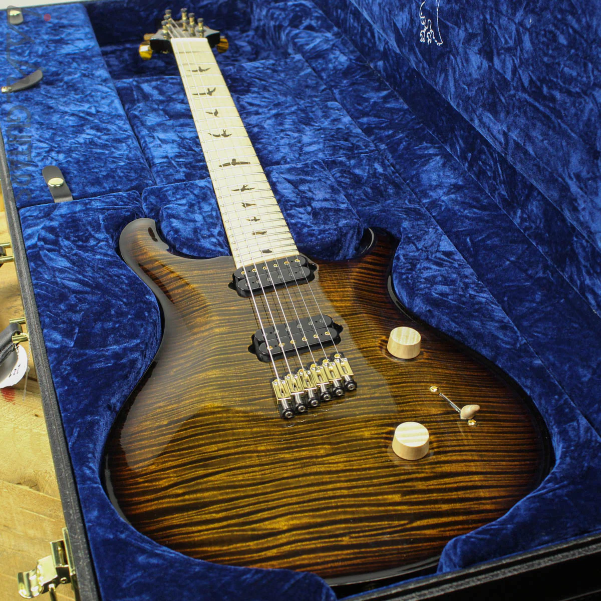PRS Private Stock Multi Scale Custom 24 Tiger Eye Smoked Burst 1 Piece Maple Body - Image 18