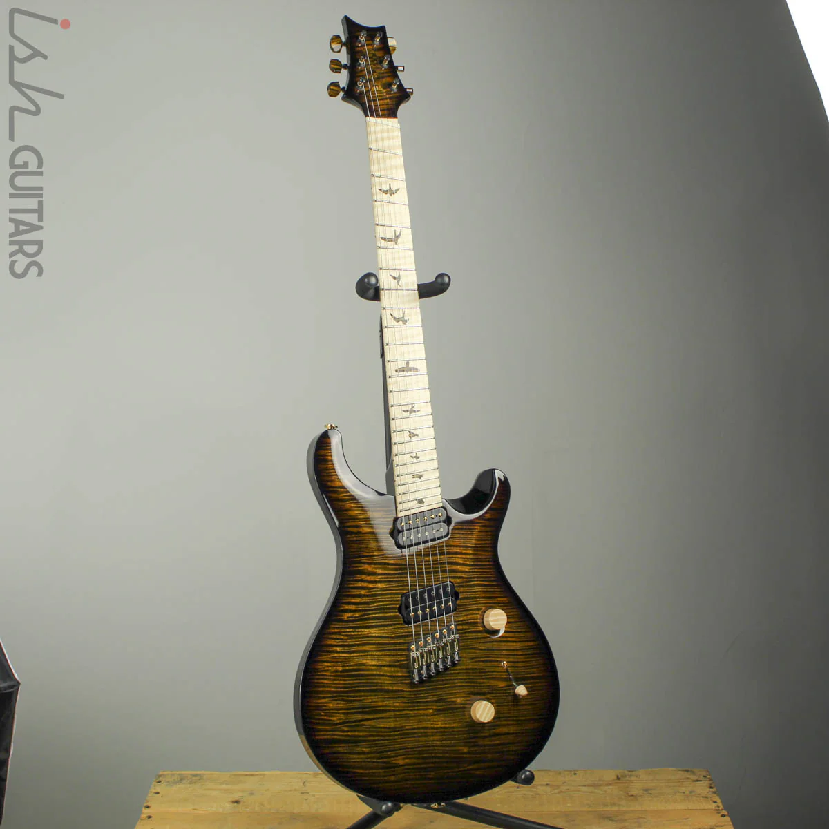 PRS Private Stock Multi Scale Custom 24 Tiger Eye Smoked Burst 1 Piece Maple Body - Image 2