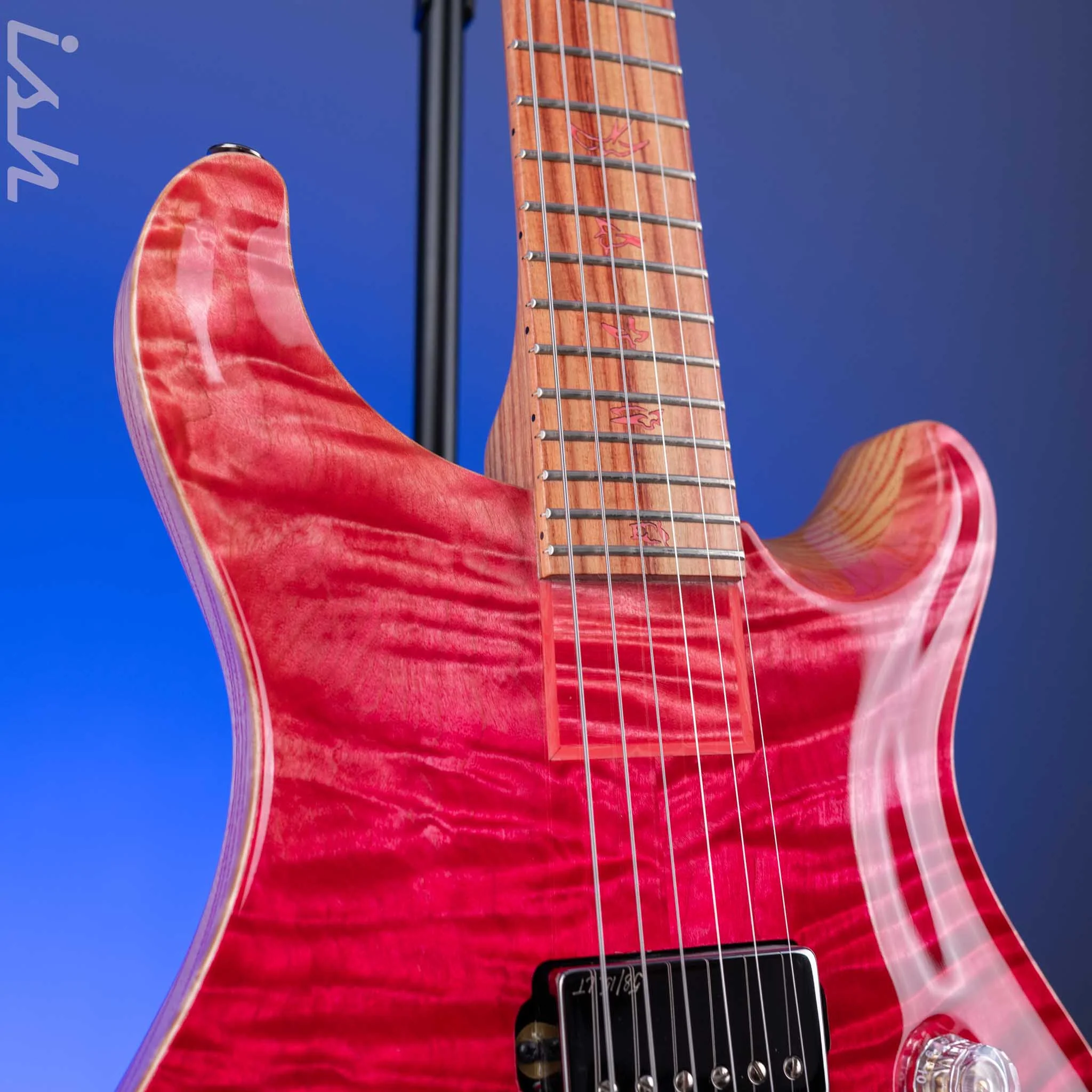 PRS Private Stock Special Semi-Hollow Piezo Blood Red Fade Tulip Wood - Image 3