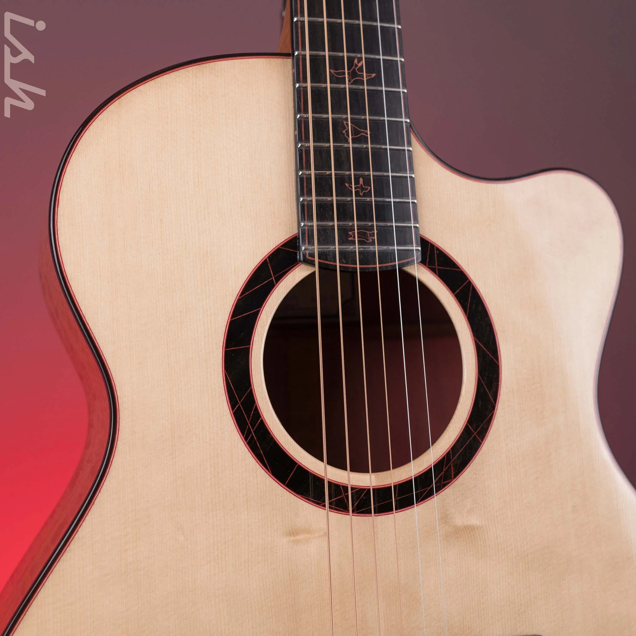 PRS Private Stock Angelus Acoustic Pink Ivory Back & Sides - Image 4