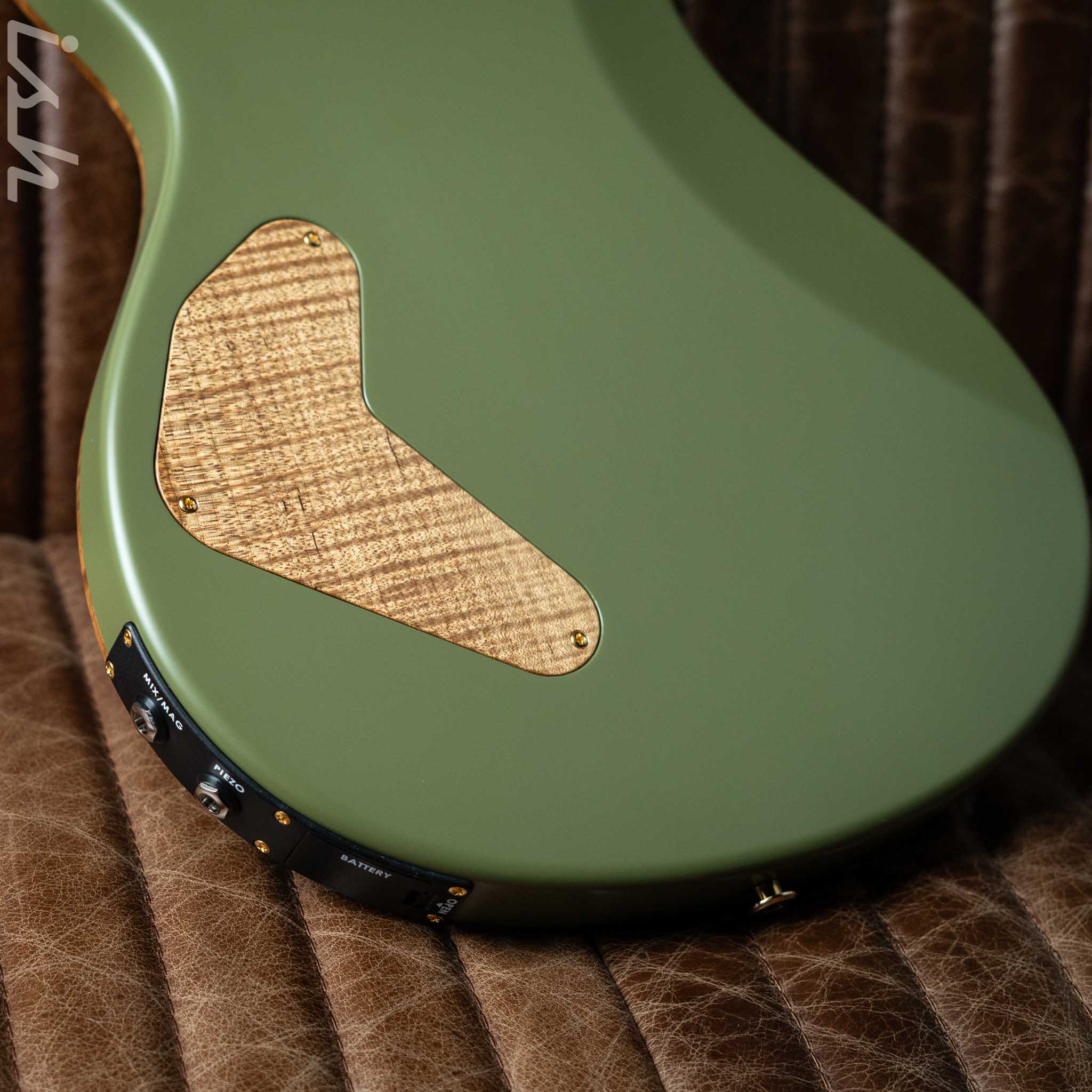 PRS Private Stock Custom 24 Piezo Stoptail 'Opaque Study' Olive Drab Green - Image 9