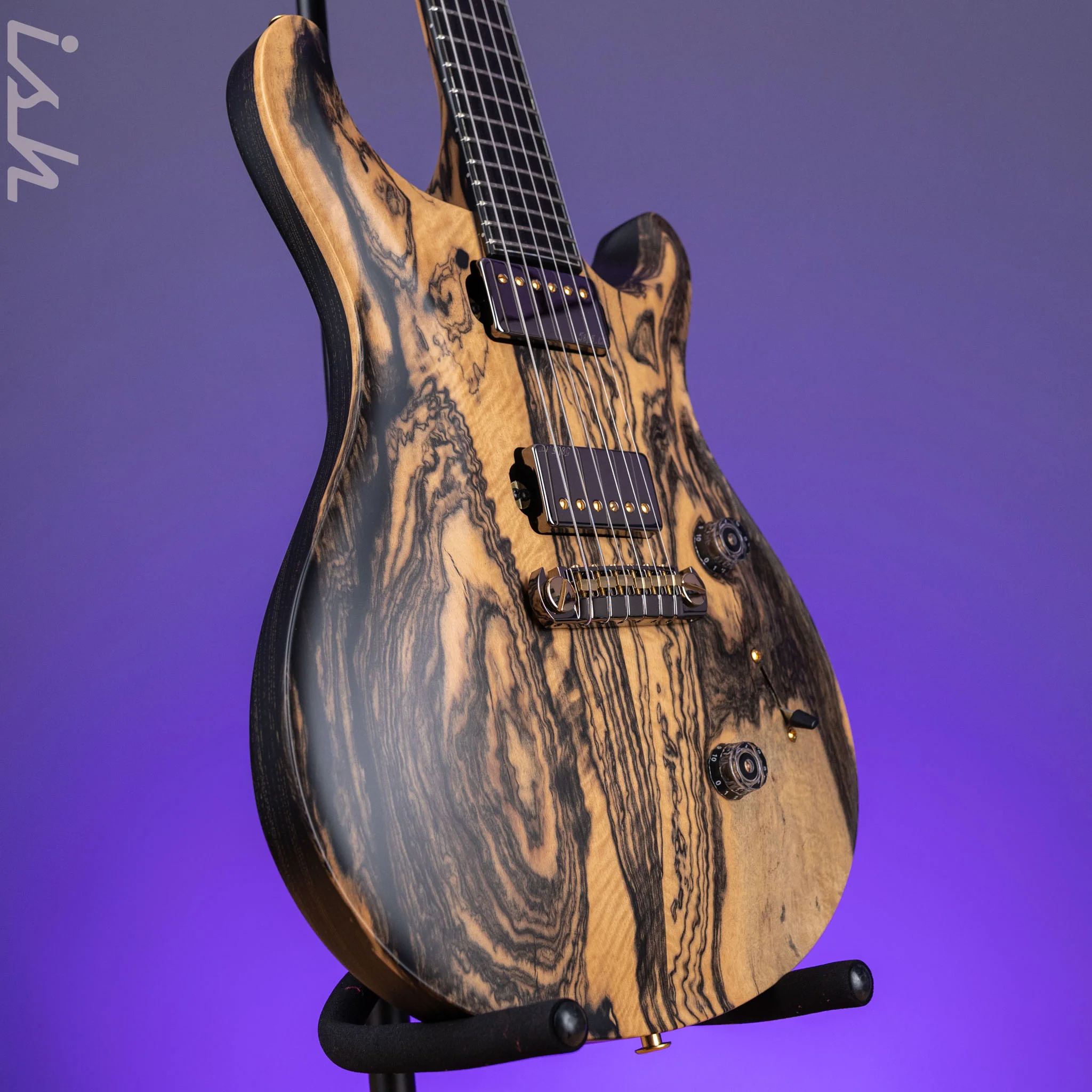 PRS Private Stock Custom 24 Semi-Hollow Stoptail Pale Moon Ebony - Image 3