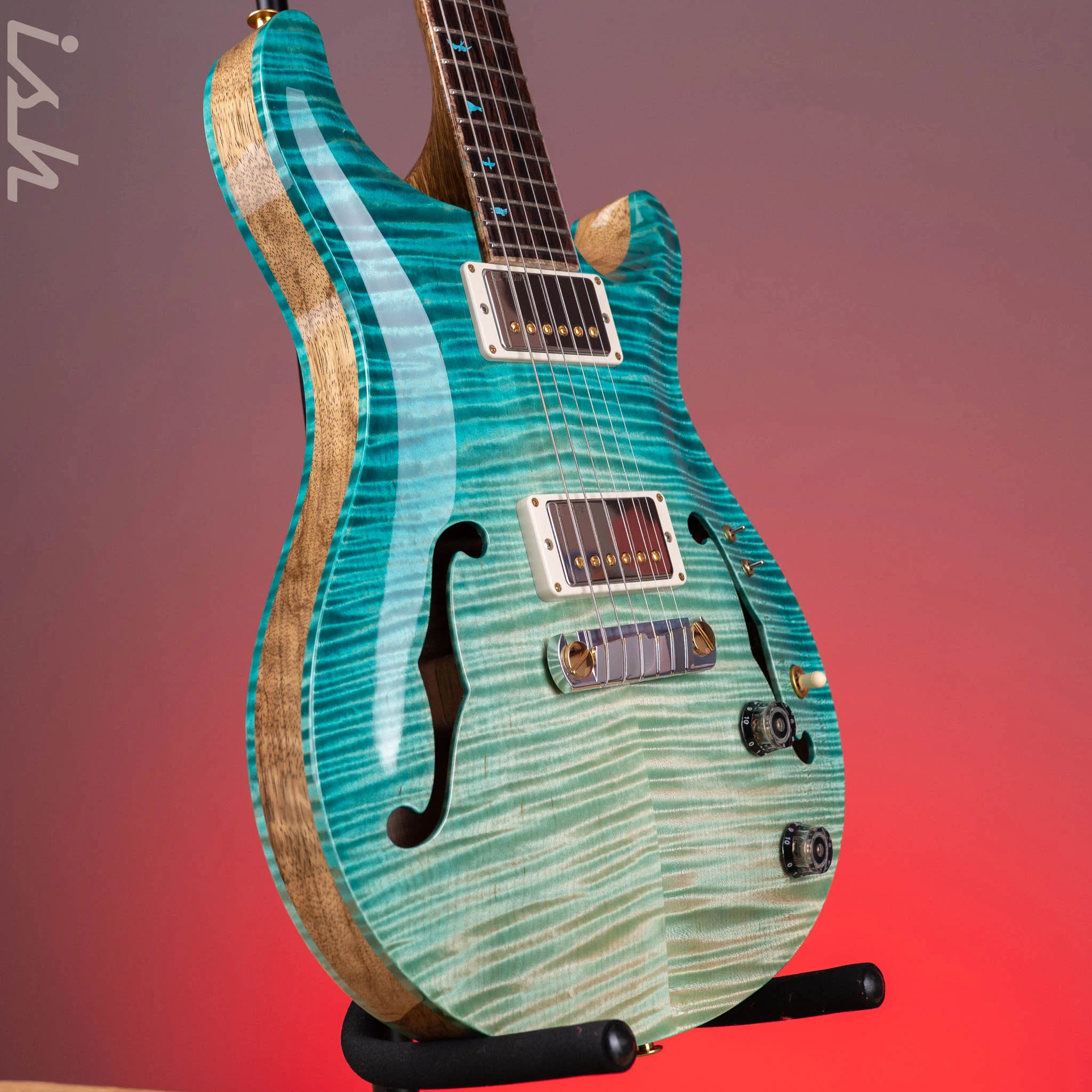 PRS Private Stock Hollowbody II Bahamian Blue Dragon's Breath - Image 3