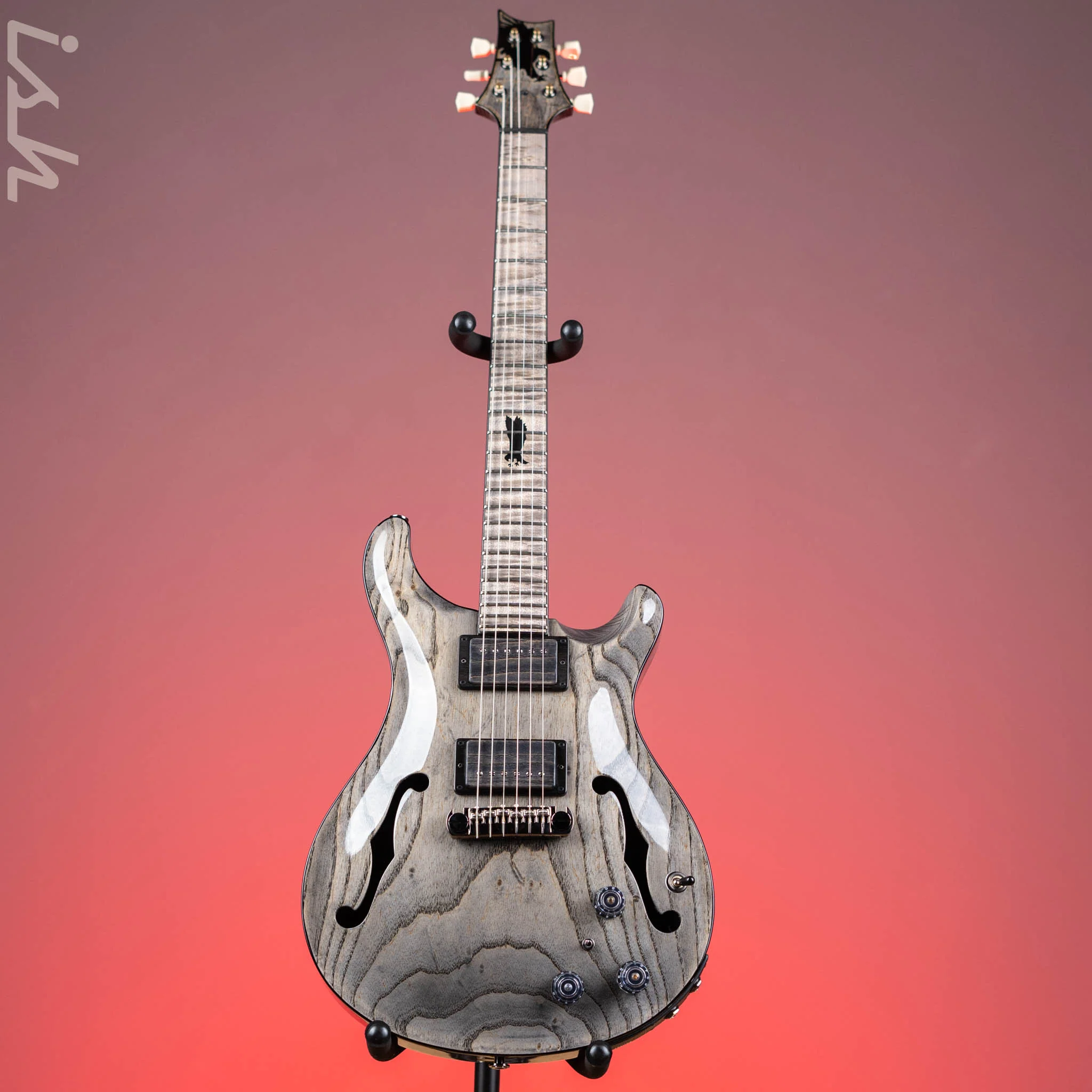 2021 PRS Private Stock Hollowbody II Piezo 24 Fret Swamp Ash Grey Wash - Image 2