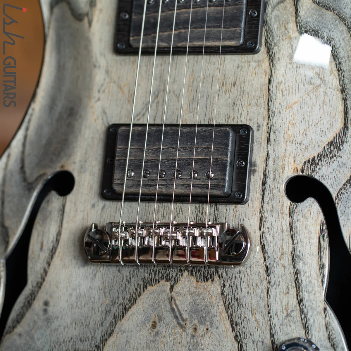 PRS Private Stock Hollowbody II Piezo 24 Fret Swamp Ash Grey Wash - Image 5