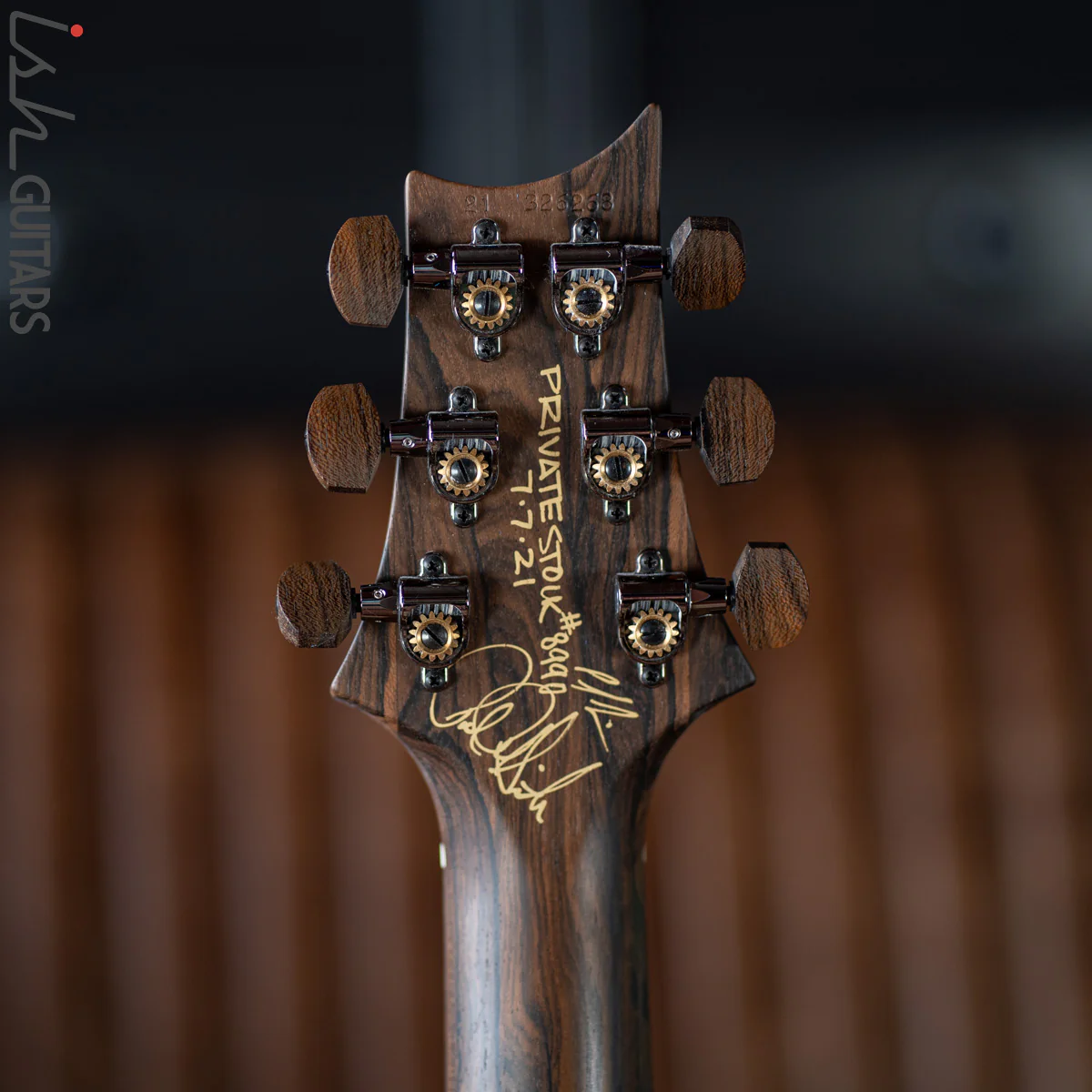 PRS Private Stock Modern Eagle V Semi-Hollow Natural Ziricote - Image 11
