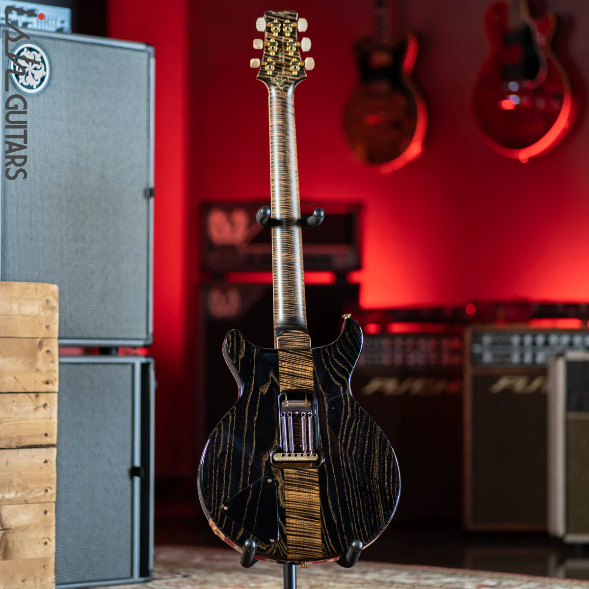 PRS Private Stock Santana Semi-Hollow Roasted Curly Maple Charcoal - Image 8