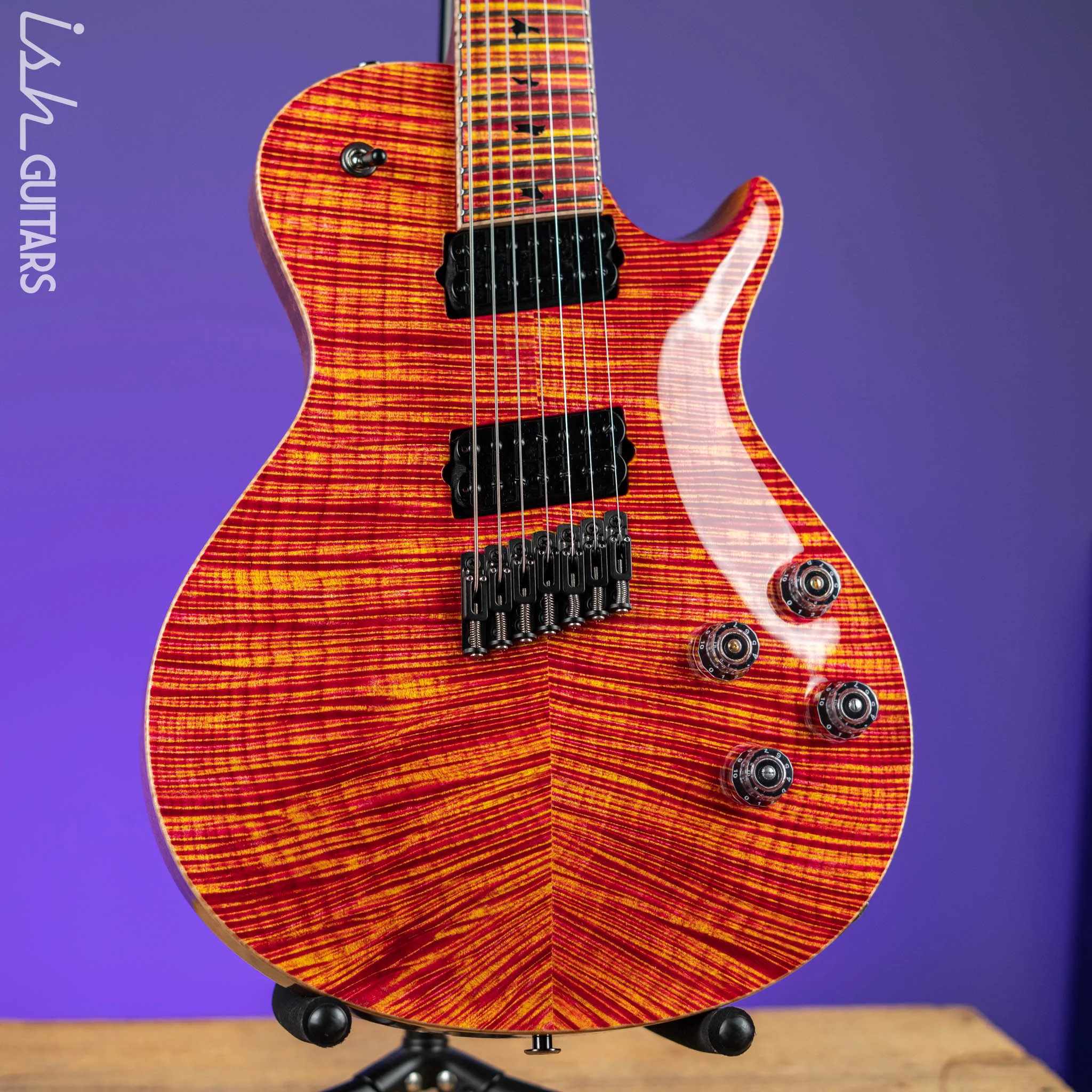 PRS Private Stock Singlecut 7-String Multi-Scale Raspberry Lemon Stripe