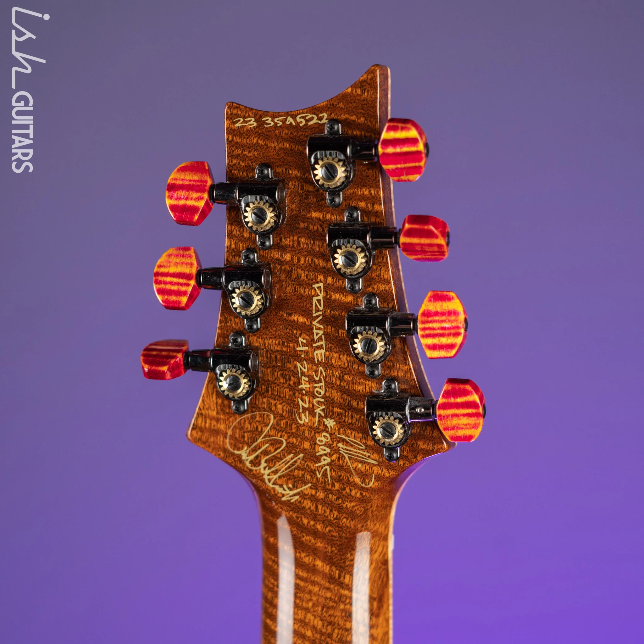 PRS Private Stock Singlecut 7-String Multi-Scale Raspberry Lemon Stripe - Image 11