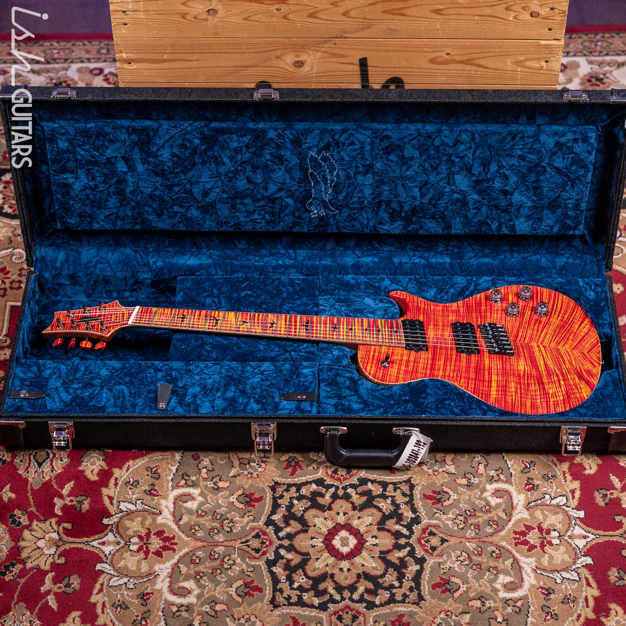 PRS Private Stock Singlecut 7-String Multi-Scale Raspberry Lemon Stripe - Image 12