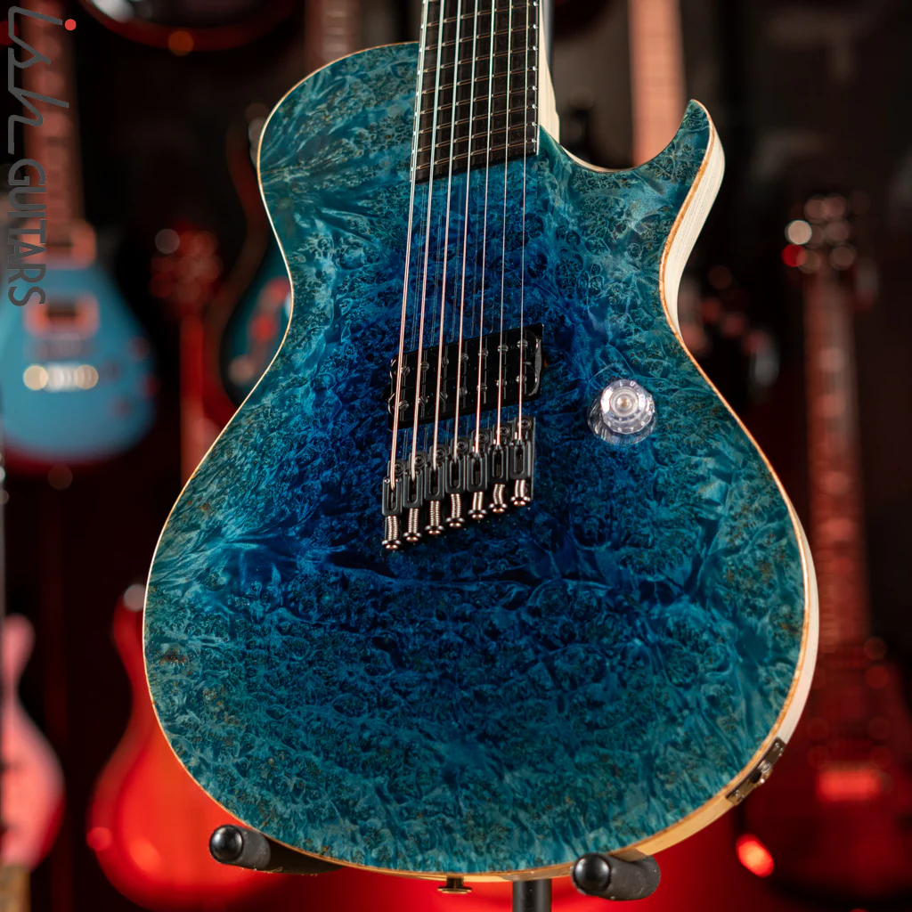 PRS Private Stock Singlecut 7-String Multiscale Reverse Aqua Violet Glow