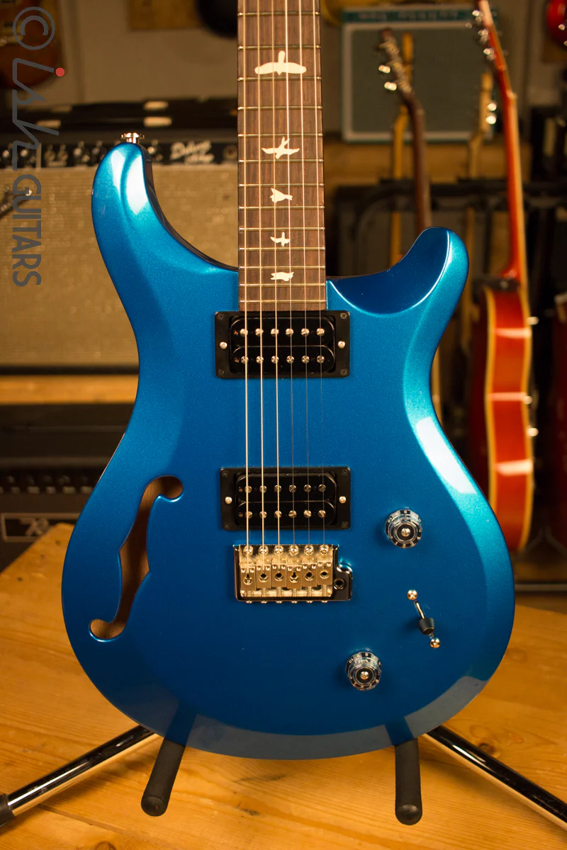 Paul Reed Smith PRS S2 Custom 22 Semi Hollow Custom Color of the Month Aqua Marine Firemist Birds