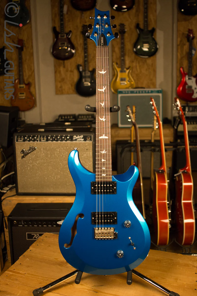 Paul Reed Smith PRS S2 Custom 22 Semi Hollow Custom Color of the Month Aqua Marine Firemist Birds - Image 2