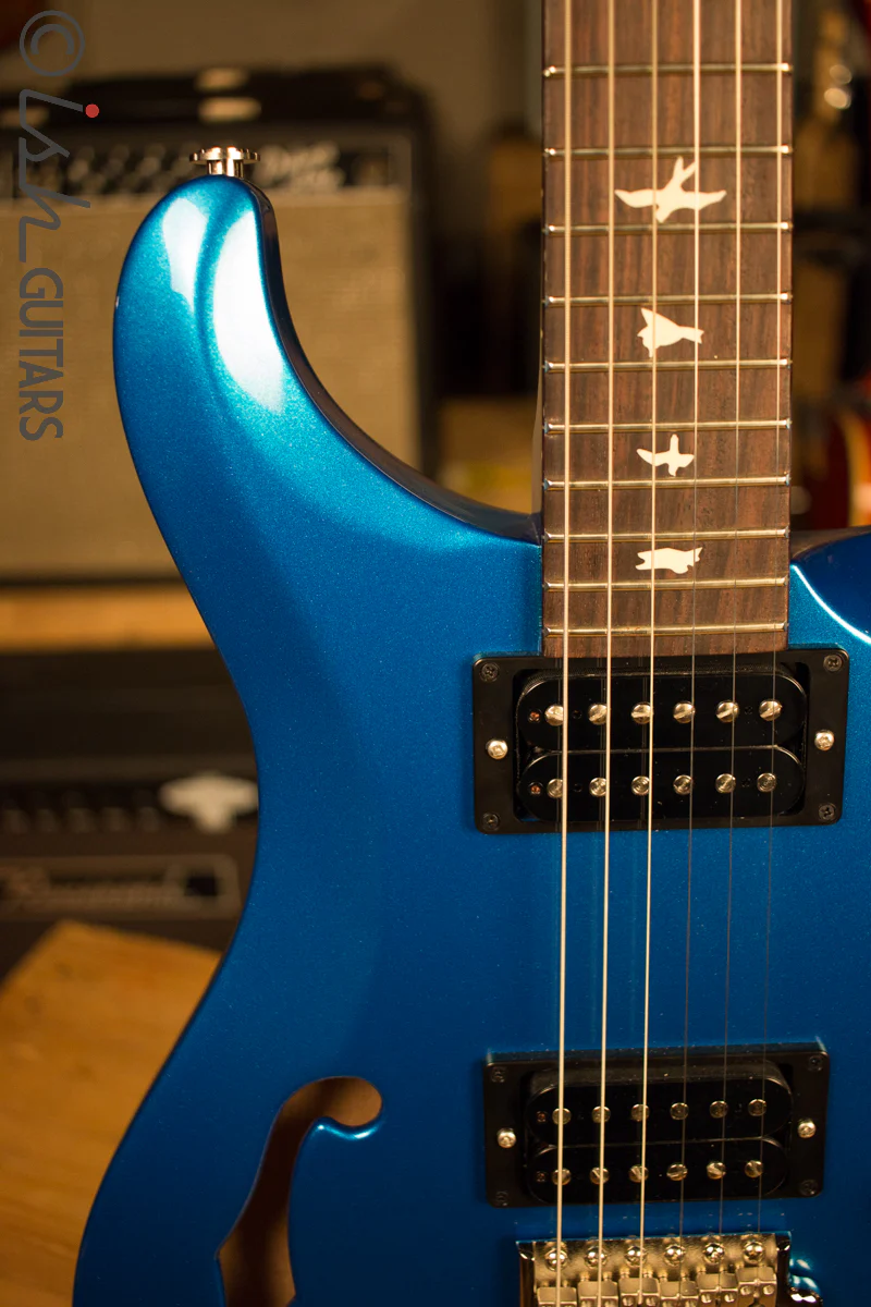 Paul Reed Smith PRS S2 Custom 22 Semi Hollow Custom Color of the Month Aqua Marine Firemist Birds - Image 3