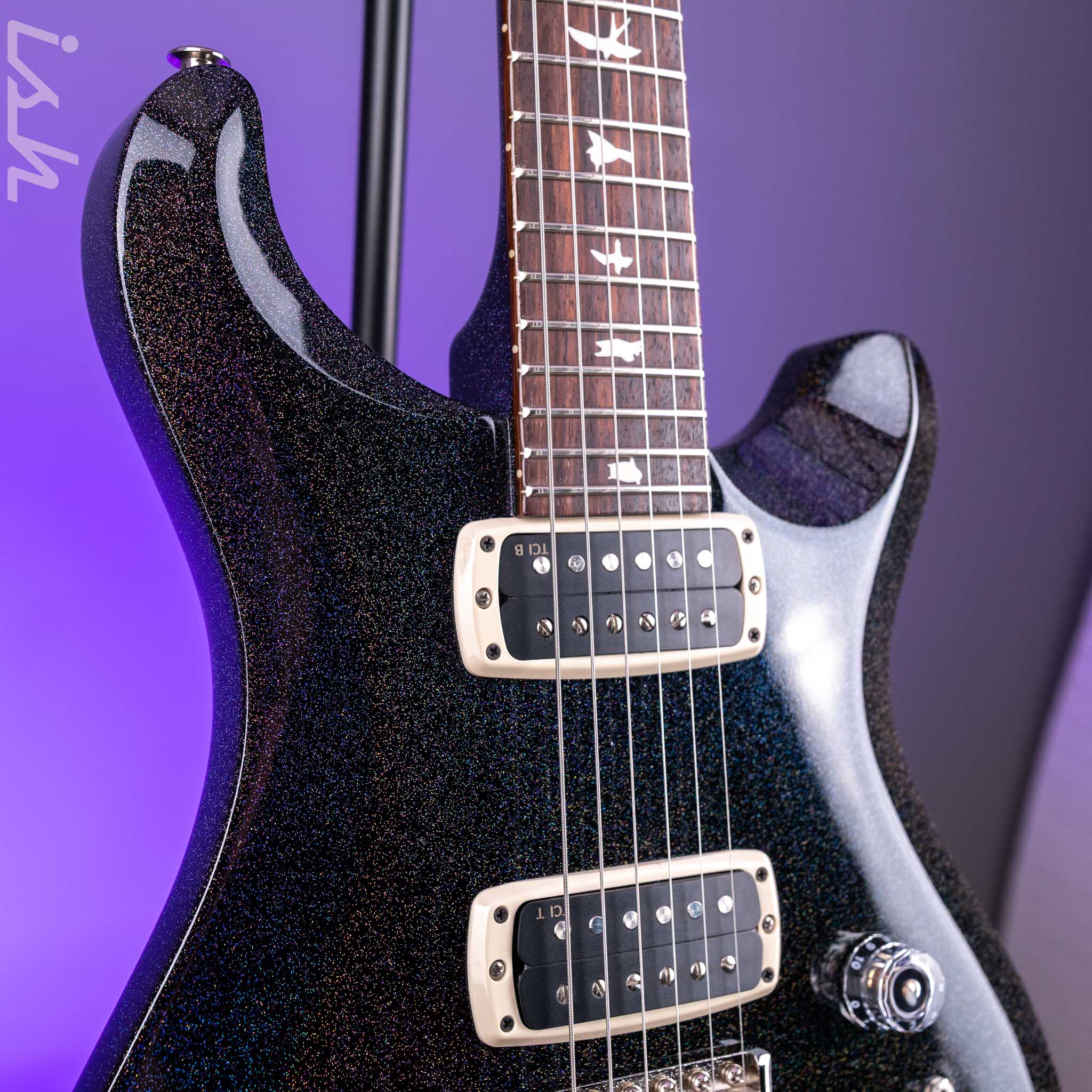 PRS S2 Custom 24-08 Black Rainbow Hollowflake Custom Color - Image 4